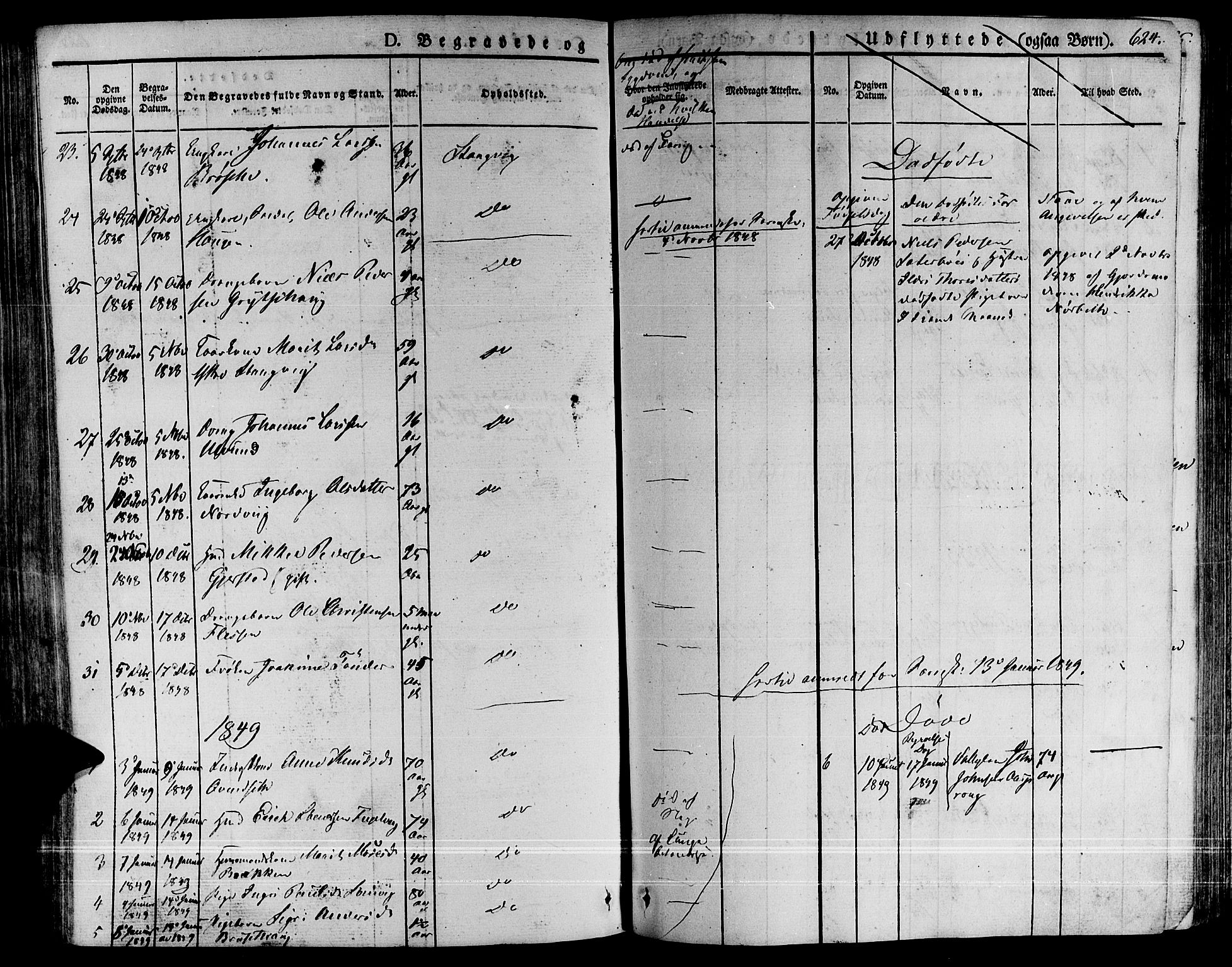 Ministerialprotokoller, klokkerbøker og fødselsregistre - Møre og Romsdal, AV/SAT-A-1454/592/L1024: Parish register (official) no. 592A03 /1, 1831-1849, p. 624