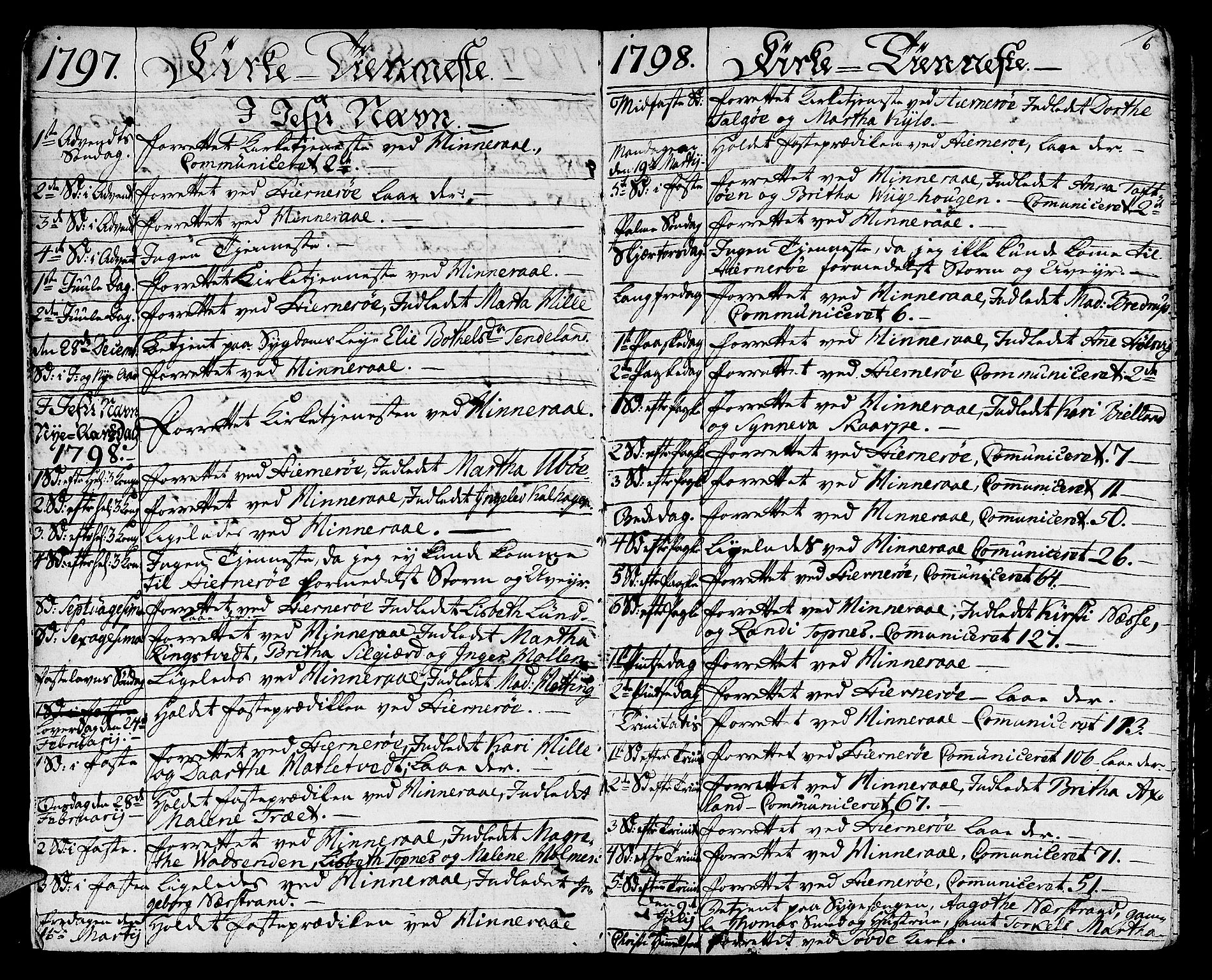 Nedstrand sokneprestkontor, SAST/A-101841/01/IV: Parish register (official) no. A 5, 1795-1816, p. 6