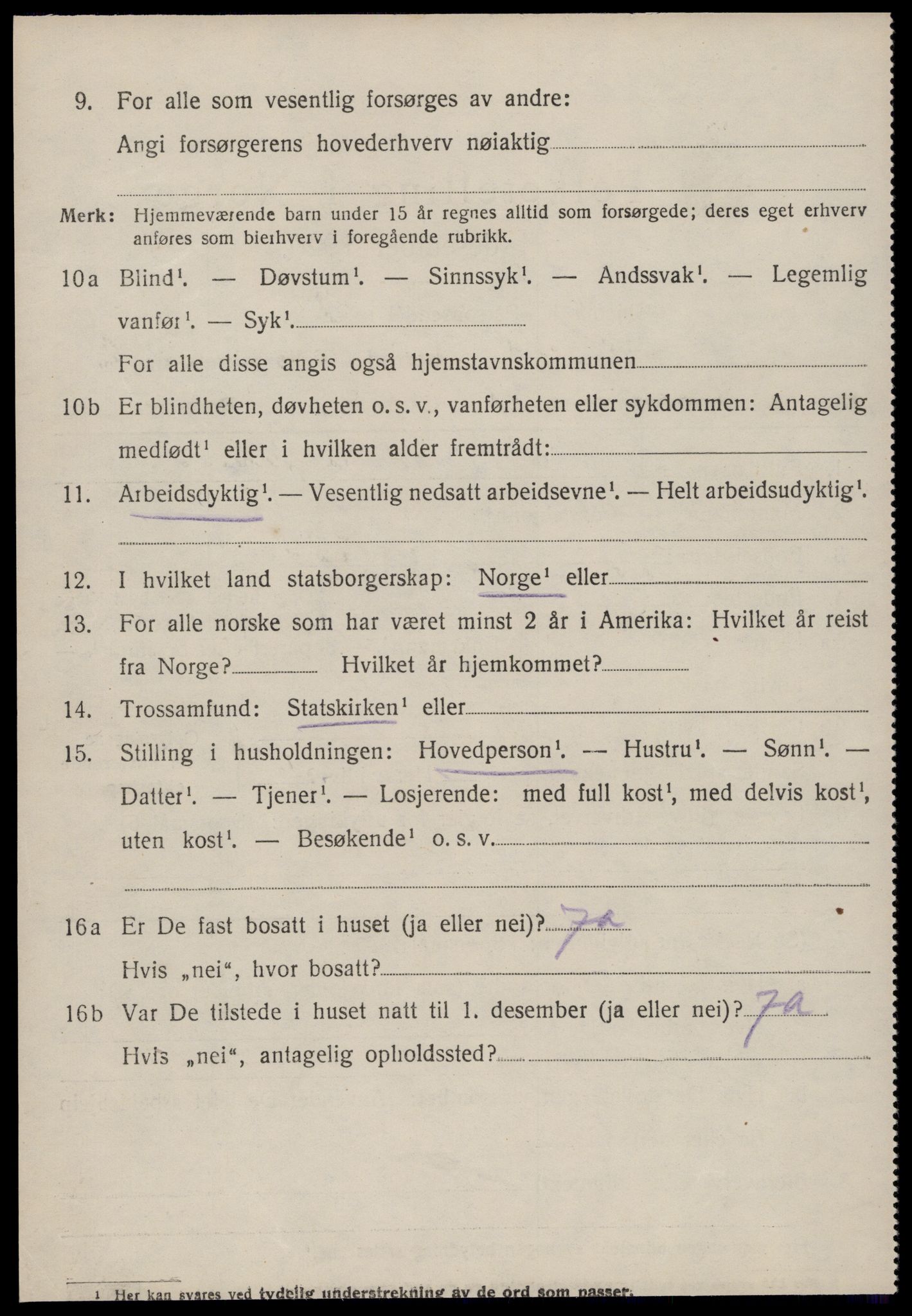 SAT, 1920 census for Hareid, 1920, p. 1384