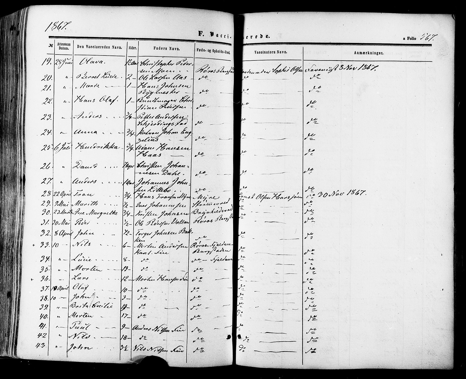 Ministerialprotokoller, klokkerbøker og fødselsregistre - Sør-Trøndelag, SAT/A-1456/681/L0932: Parish register (official) no. 681A10, 1860-1878, p. 567