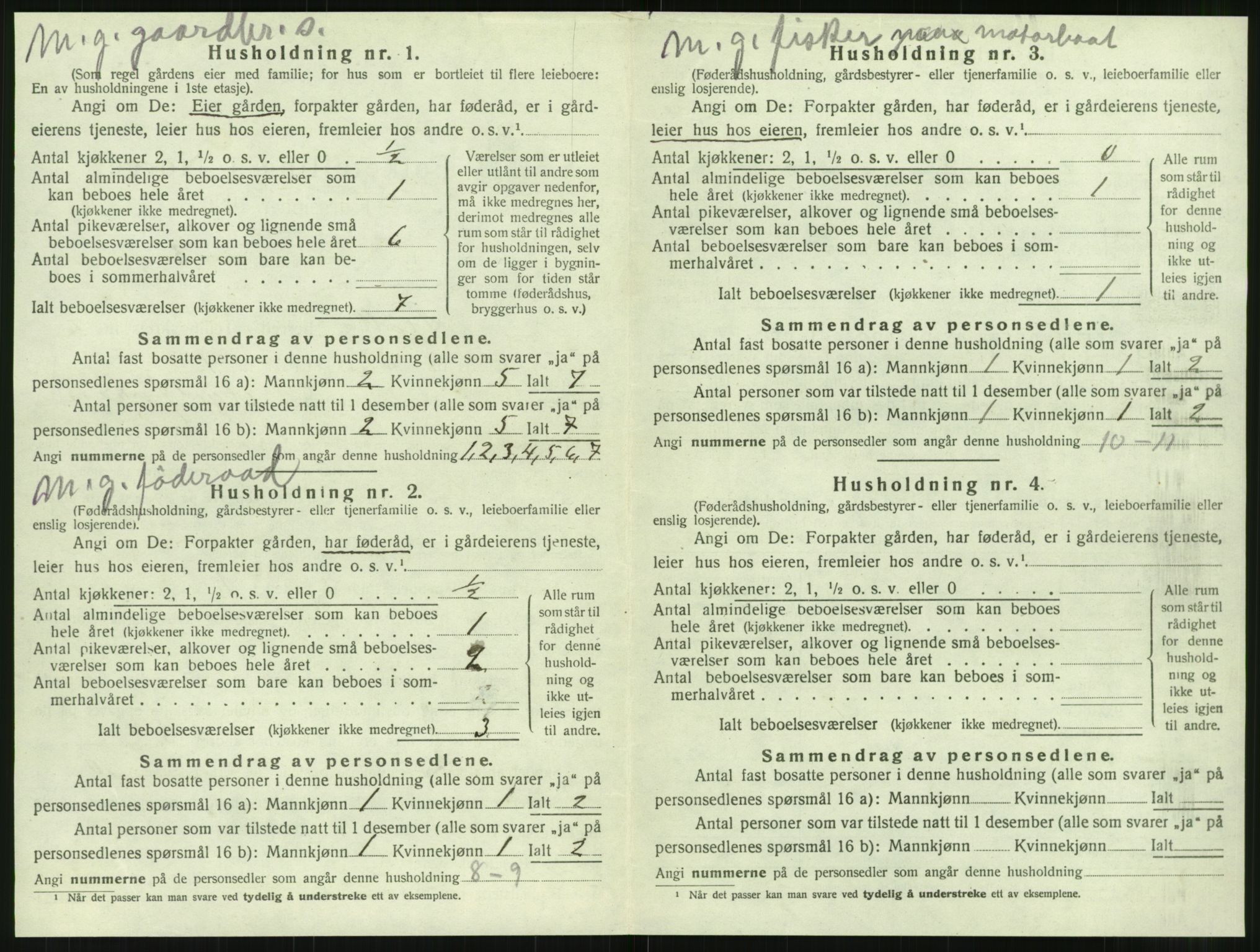 SAT, 1920 census for Tjøtta, 1920, p. 114