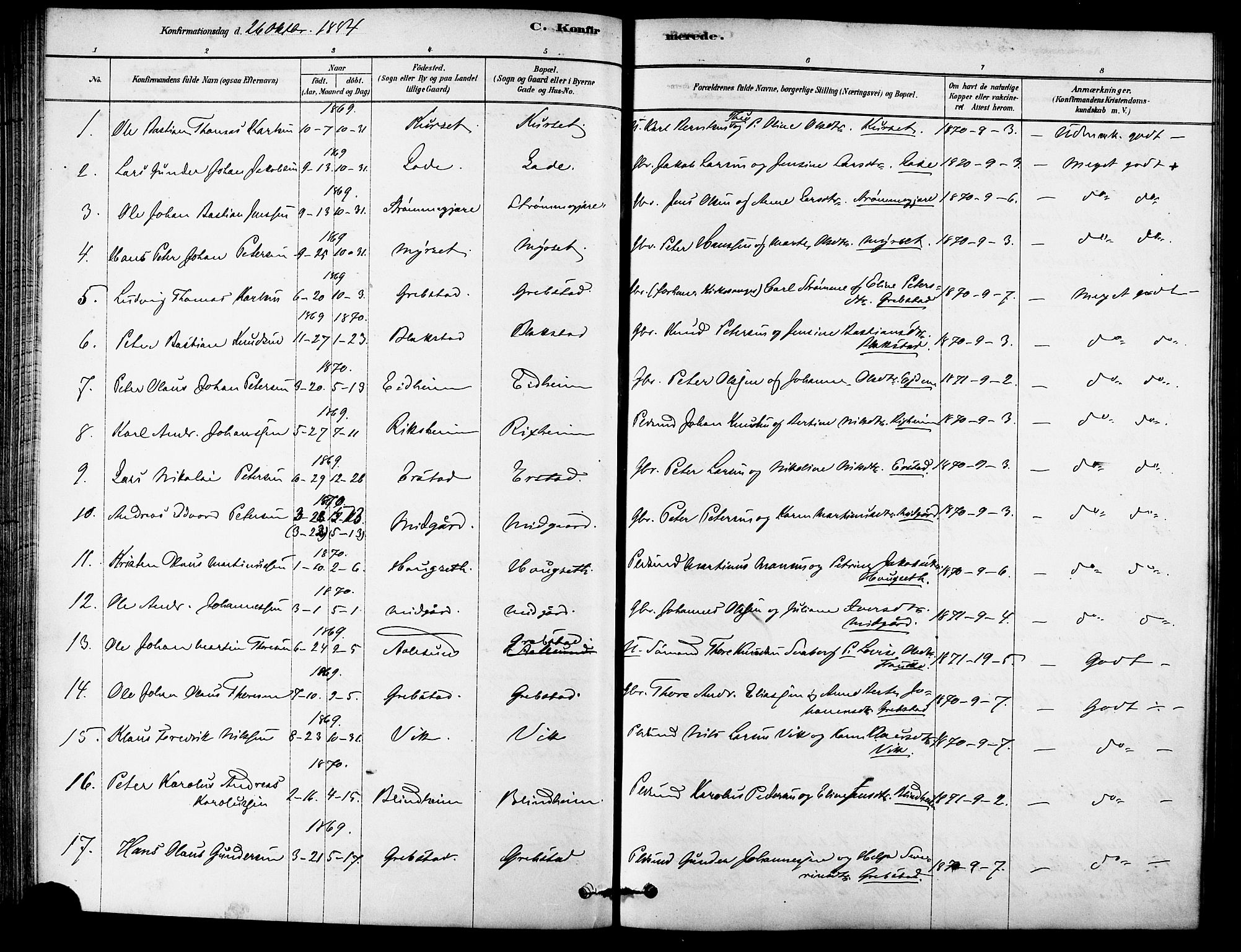 Ministerialprotokoller, klokkerbøker og fødselsregistre - Møre og Romsdal, AV/SAT-A-1454/523/L0334: Parish register (official) no. 523A01, 1878-1891