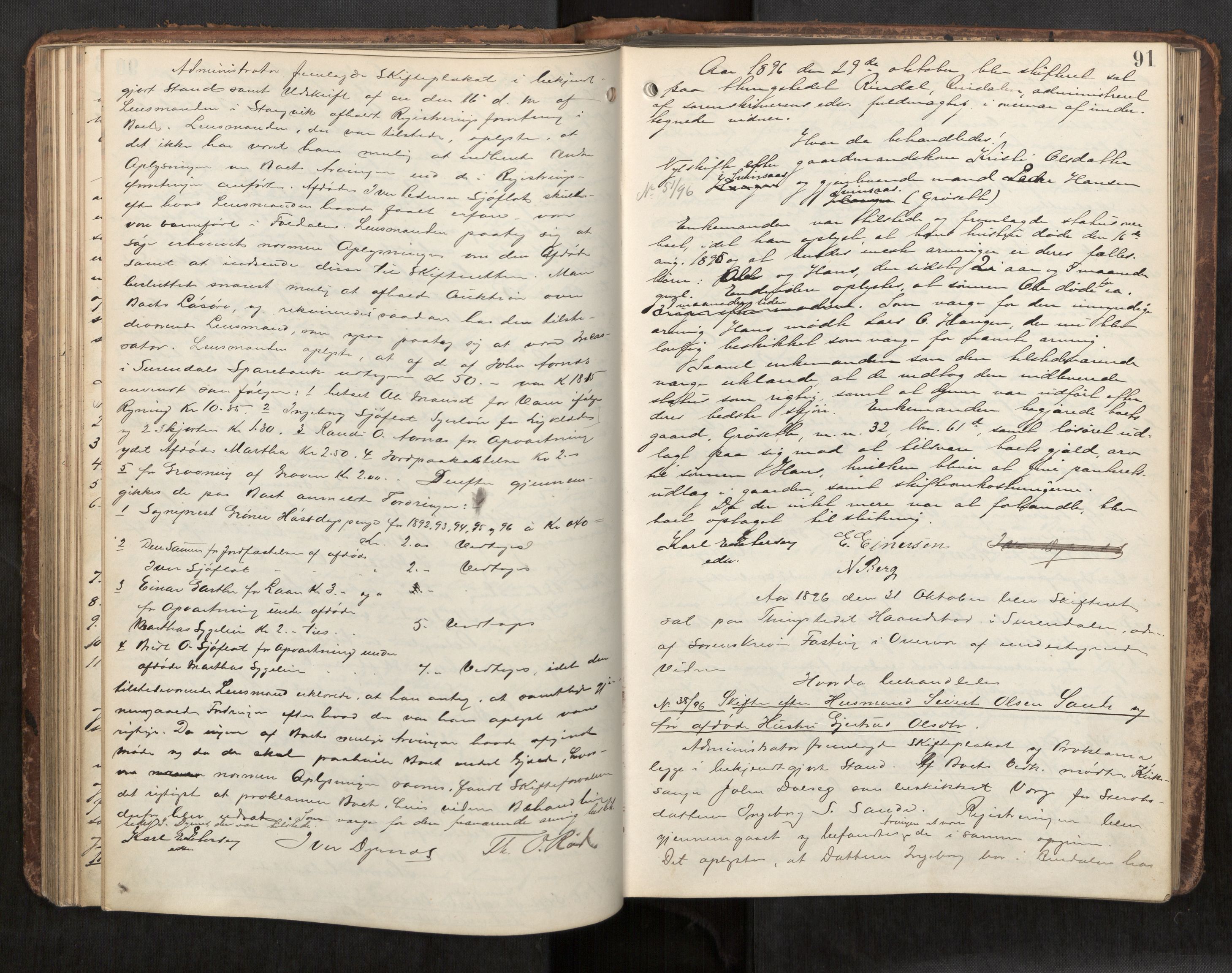 Nordmøre sorenskriveri, AV/SAT-A-4132/1/3/3B/L0006: Forhandlingsprotokoll nr. 06, 1894-1900, p. 91