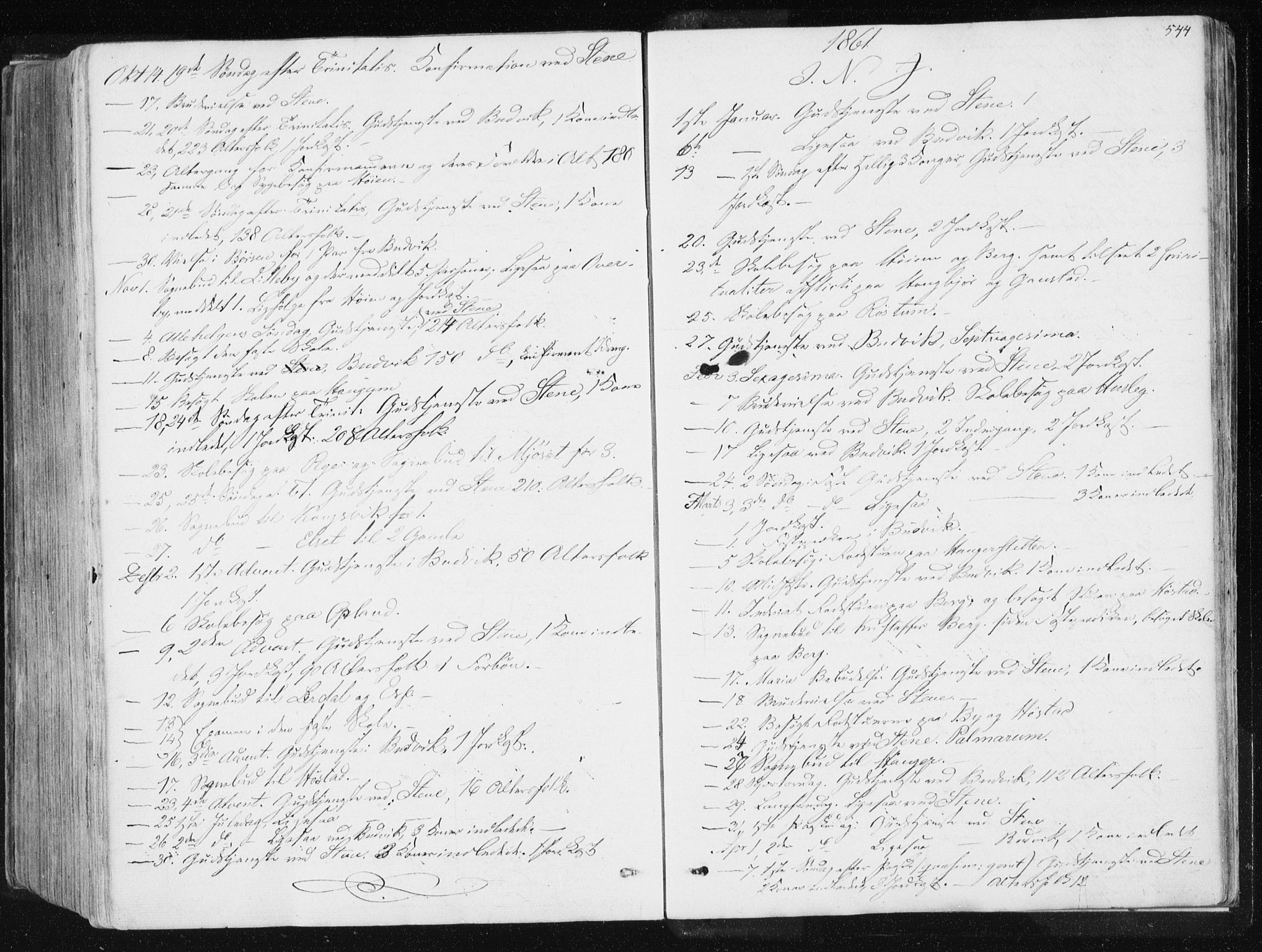 Ministerialprotokoller, klokkerbøker og fødselsregistre - Sør-Trøndelag, SAT/A-1456/612/L0377: Parish register (official) no. 612A09, 1859-1877, p. 544