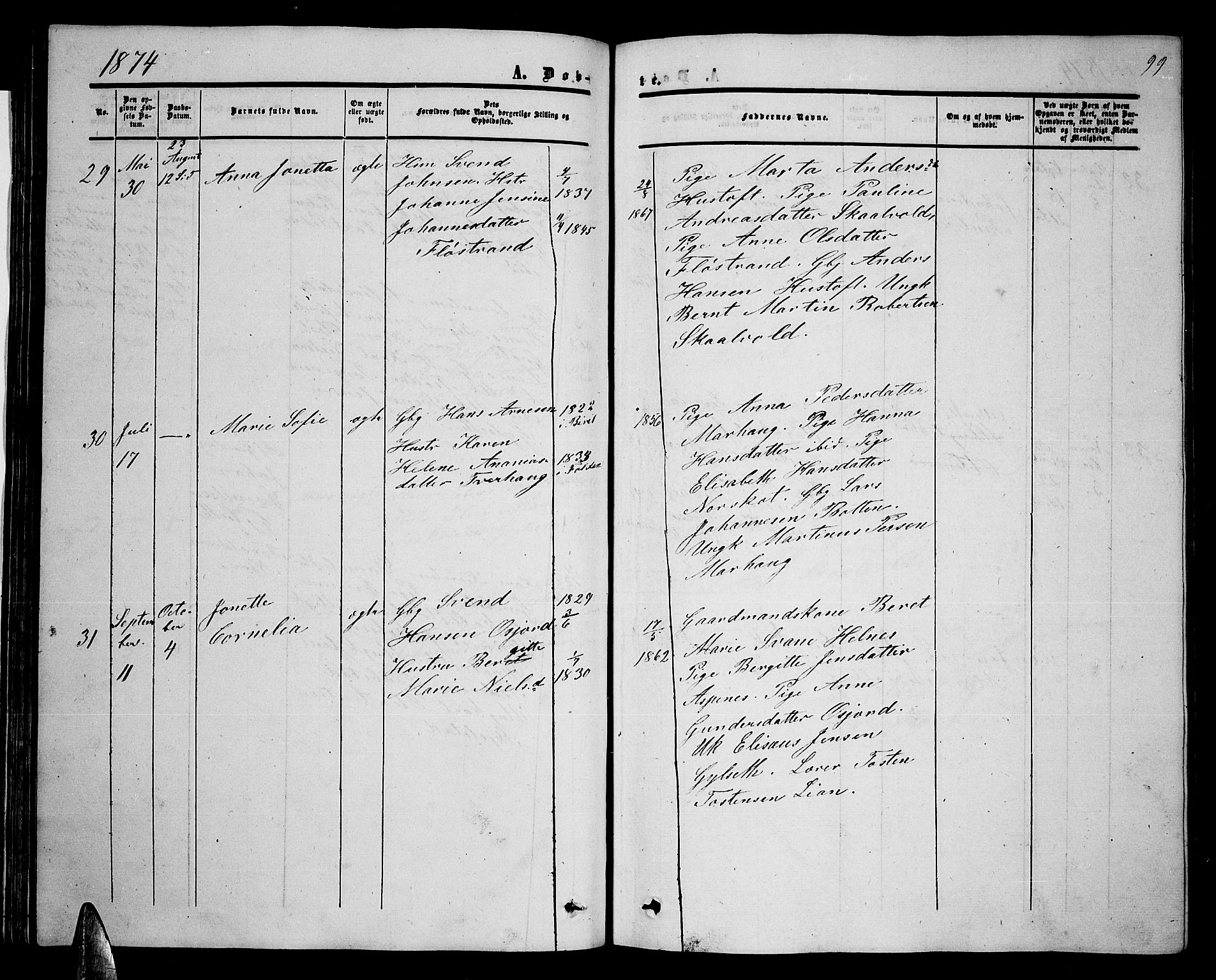 Ministerialprotokoller, klokkerbøker og fødselsregistre - Nordland, SAT/A-1459/857/L0827: Parish register (copy) no. 857C02, 1852-1879, p. 99