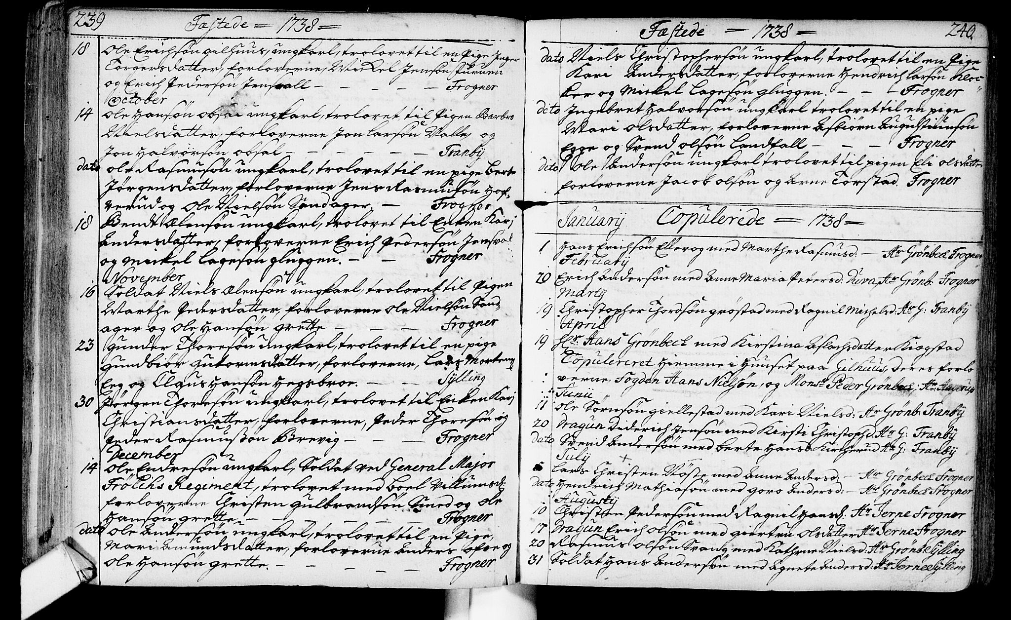 Lier kirkebøker, SAKO/A-230/F/Fa/L0003: Parish register (official) no. I 3, 1727-1748, p. 239-240