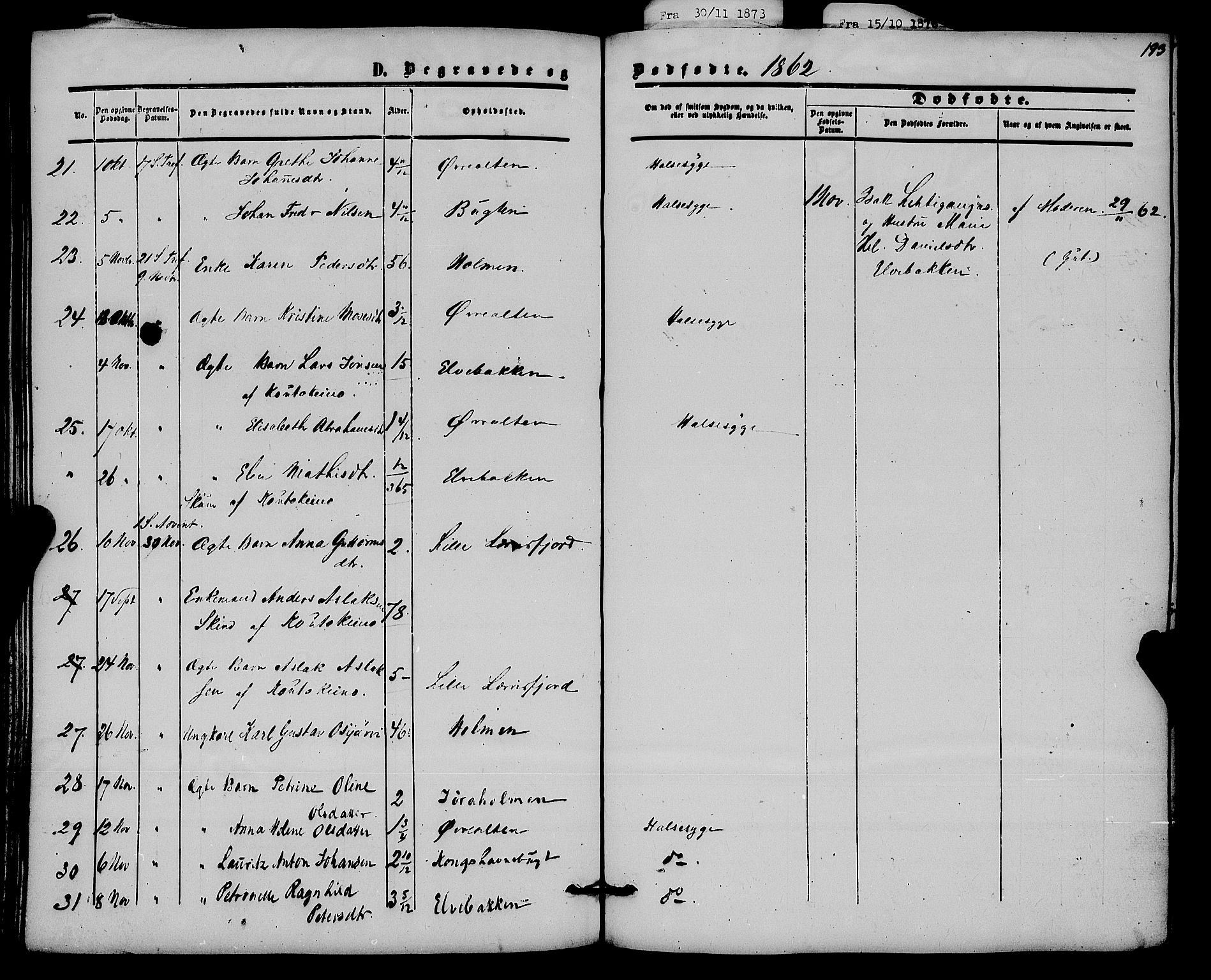 Alta sokneprestkontor, SATØ/S-1338/H/Ha/L0001.kirke: Parish register (official) no. 1, 1858-1878, p. 193
