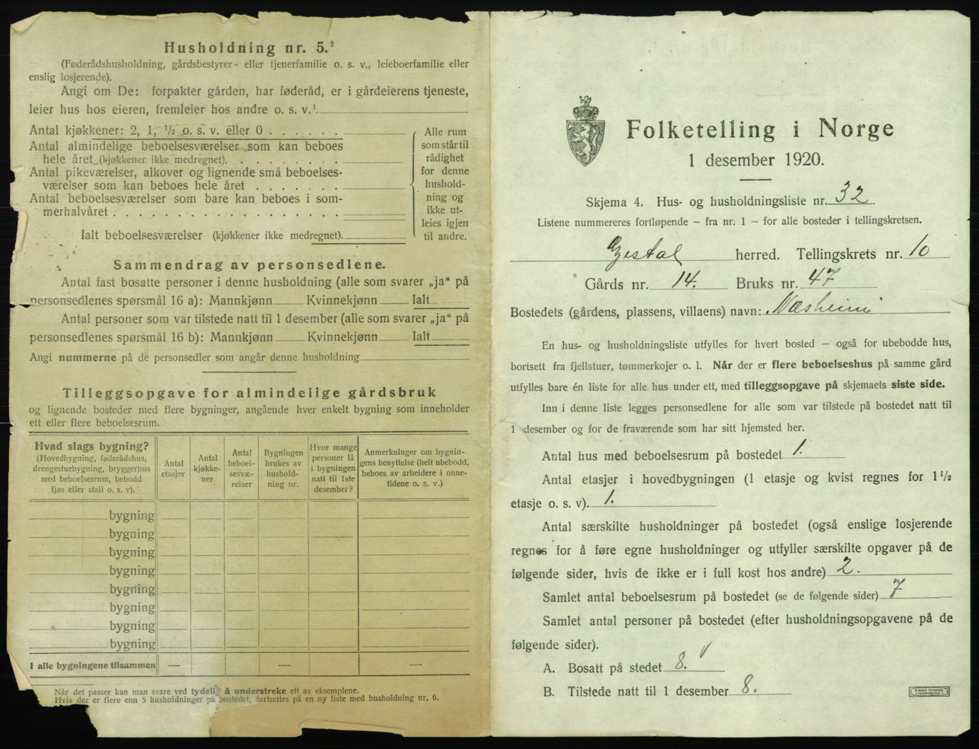 SAST, 1920 census for Gjesdal, 1920, p. 686