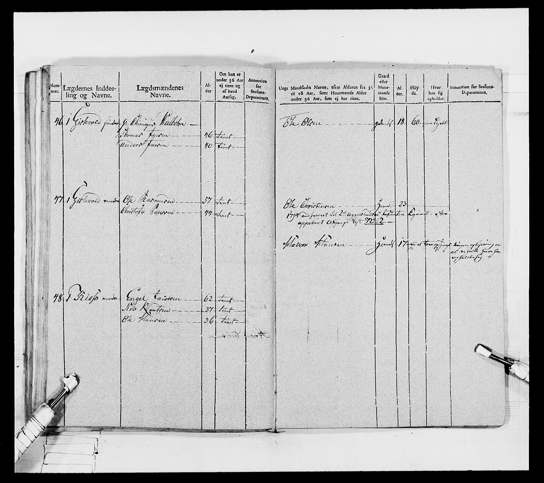 Generalitets- og kommissariatskollegiet, Det kongelige norske kommissariatskollegium, AV/RA-EA-5420/E/Eh/L0067: Opplandske nasjonale infanteriregiment, 1789-1797, p. 662