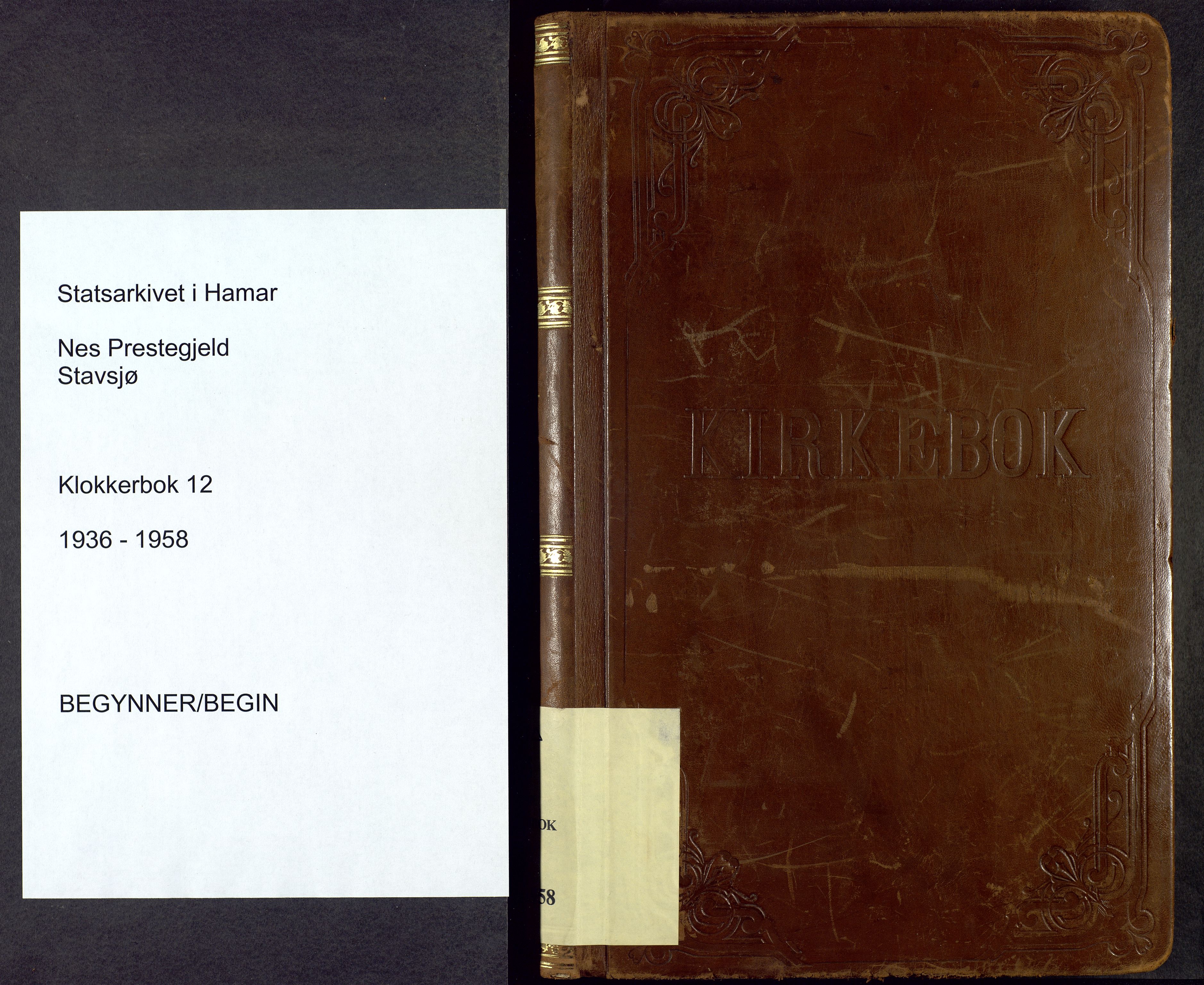 Nes prestekontor, Hedmark, AV/SAH-PREST-020/L/La/L0012: Parish register (copy) no. 12, 1936-1958
