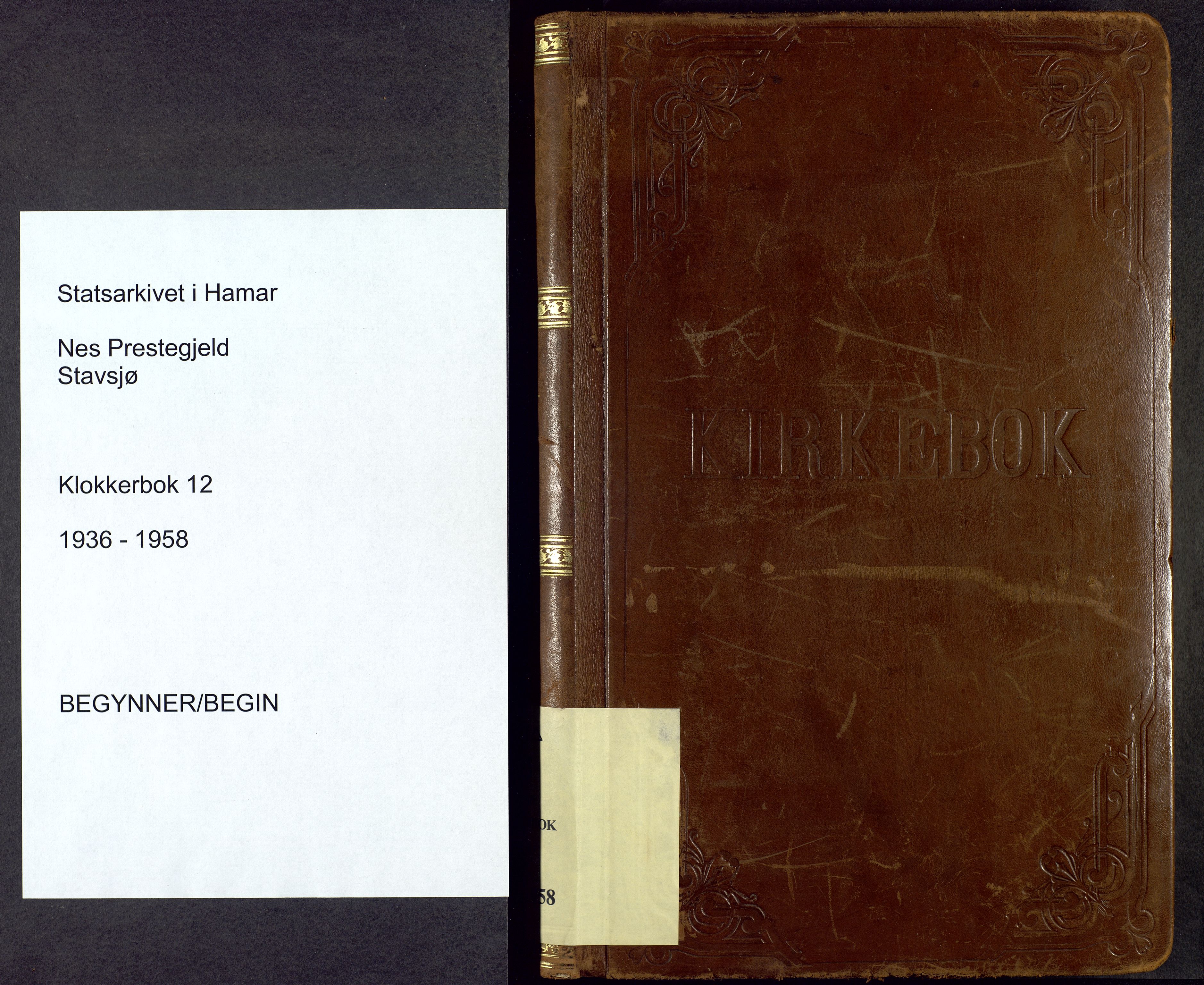 Nes prestekontor, Hedmark, SAH/PREST-020/L/La/L0012: Parish register (copy) no. 12, 1936-1958