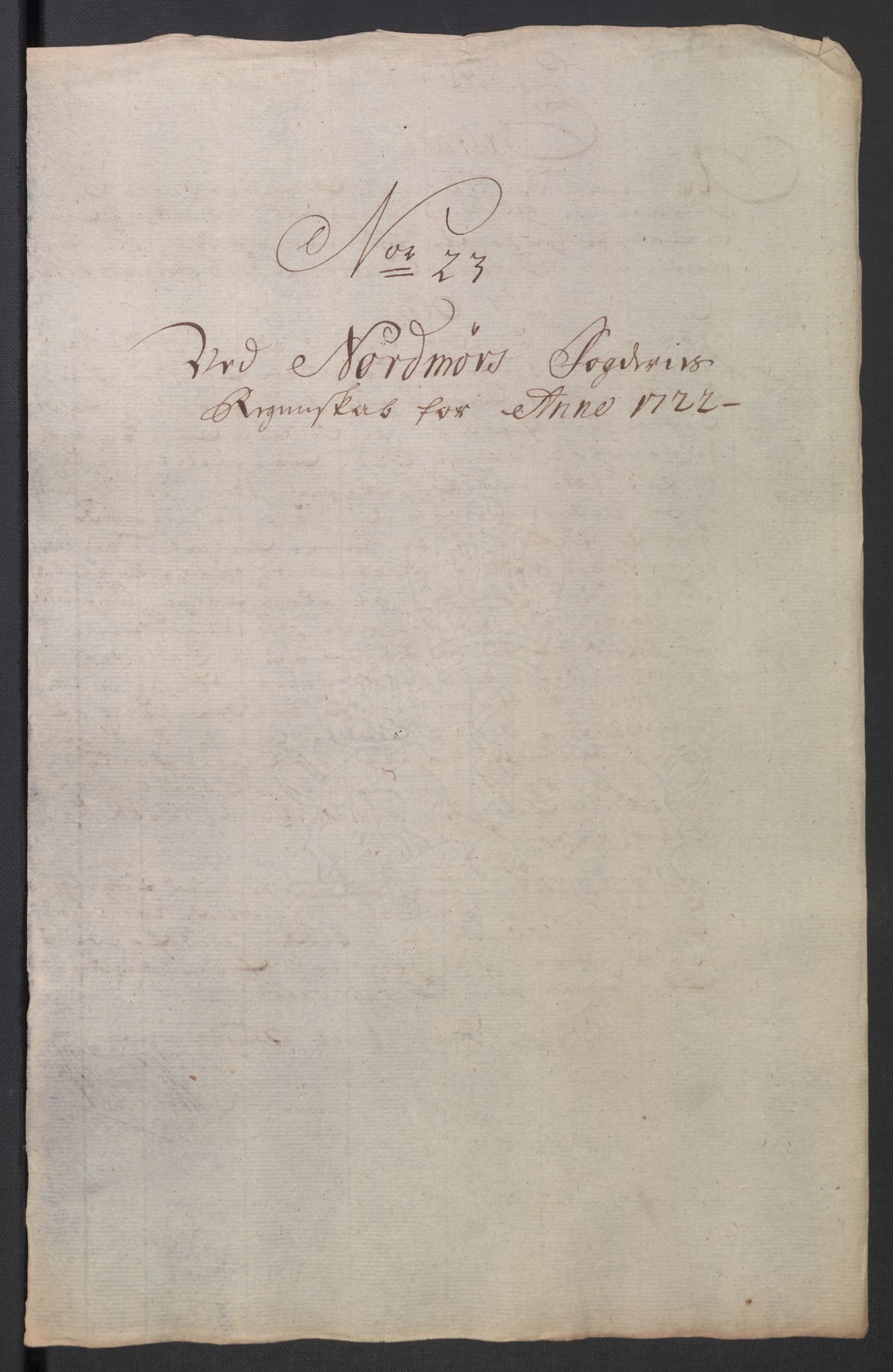 Rentekammeret inntil 1814, Reviderte regnskaper, Fogderegnskap, RA/EA-4092/R56/L3755: Fogderegnskap Nordmøre, 1722, p. 232