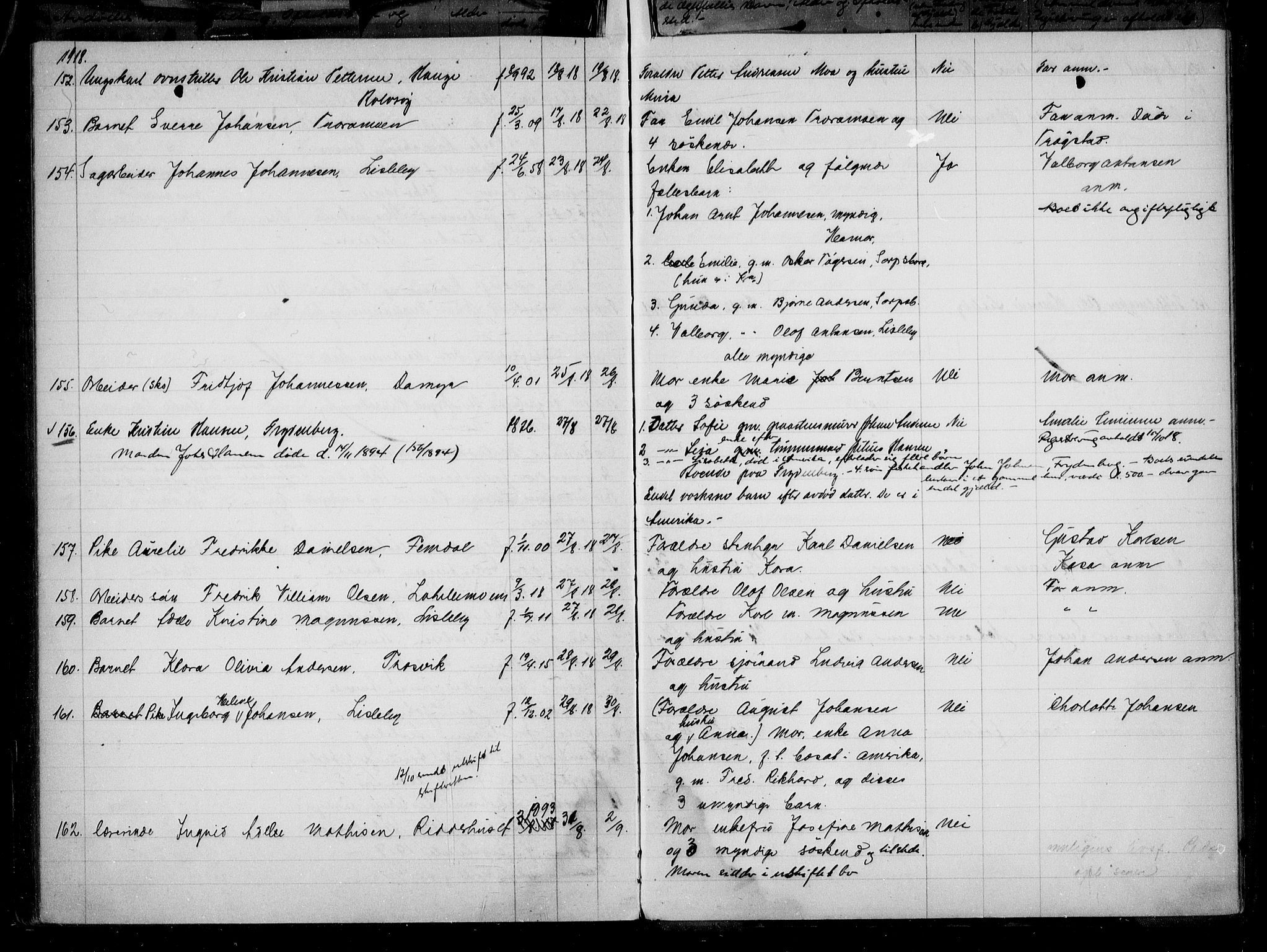 Glemmen lensmannskontor, AV/SAO-A-10123/H/Ha/Haa/L0001: Dødsfallsprotokoll, 1911-1918