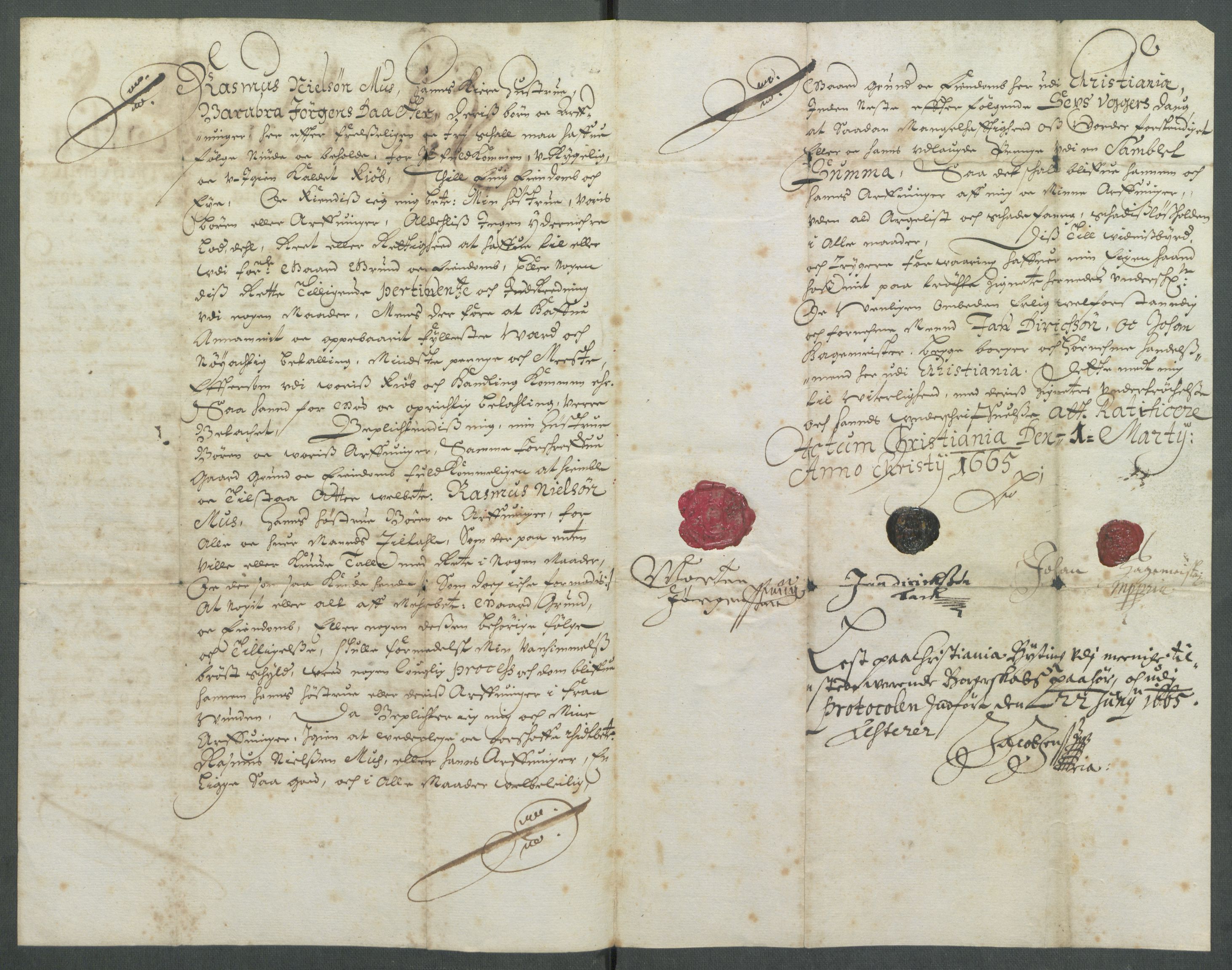 Riksarkivets diplomsamling, AV/RA-EA-5965/F02/L0170: Dokumenter, 1664-1666, p. 115