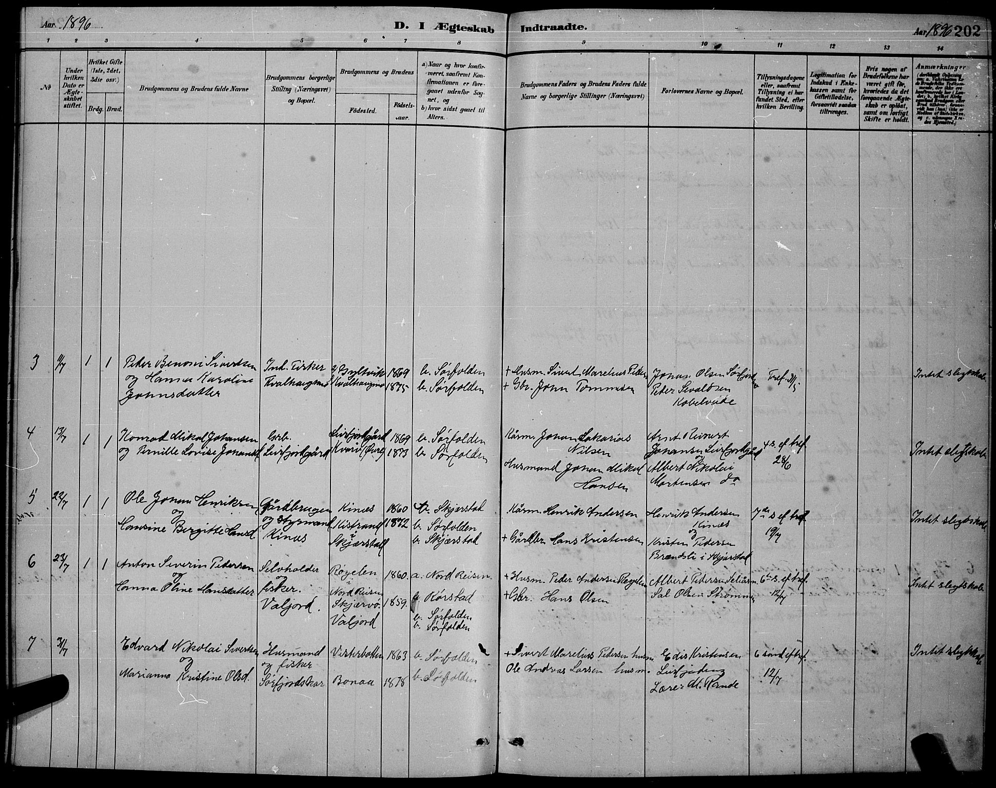 Ministerialprotokoller, klokkerbøker og fødselsregistre - Nordland, AV/SAT-A-1459/853/L0772: Parish register (official) no. 853A11, 1881-1900, p. 202