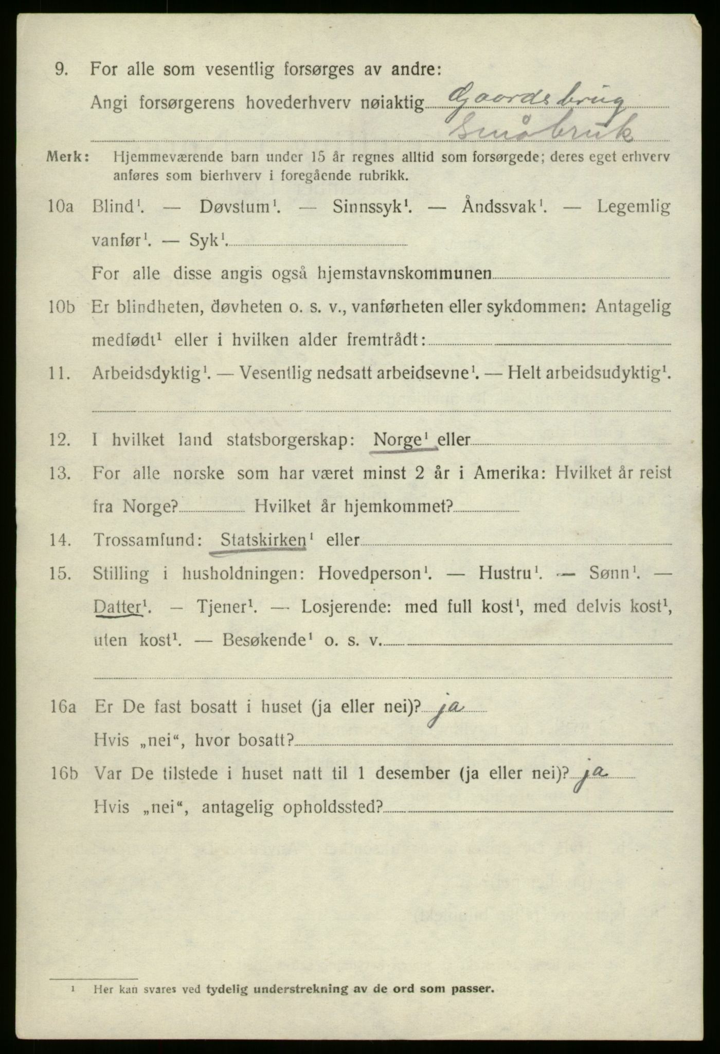 SAB, 1920 census for Stryn, 1920, p. 3703