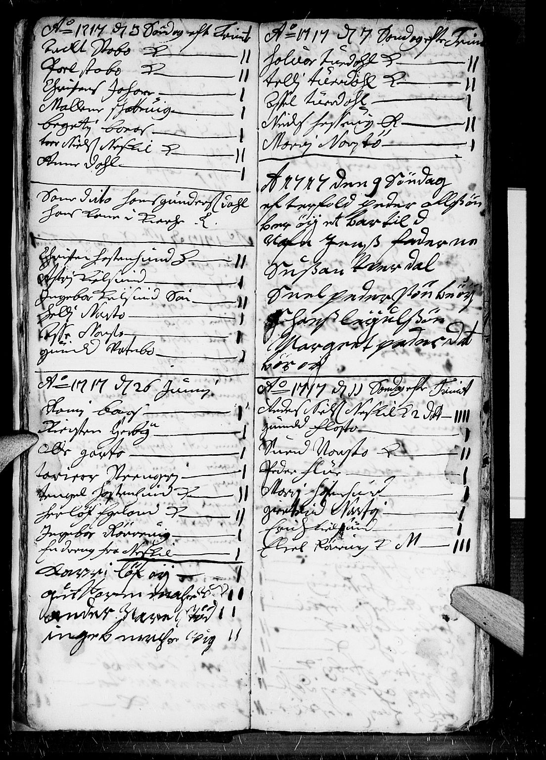 Dypvåg sokneprestkontor, AV/SAK-1111-0007/F/Fb/Fba/L0003: Parish register (copy) no. B 3, 1715-1738, p. 24