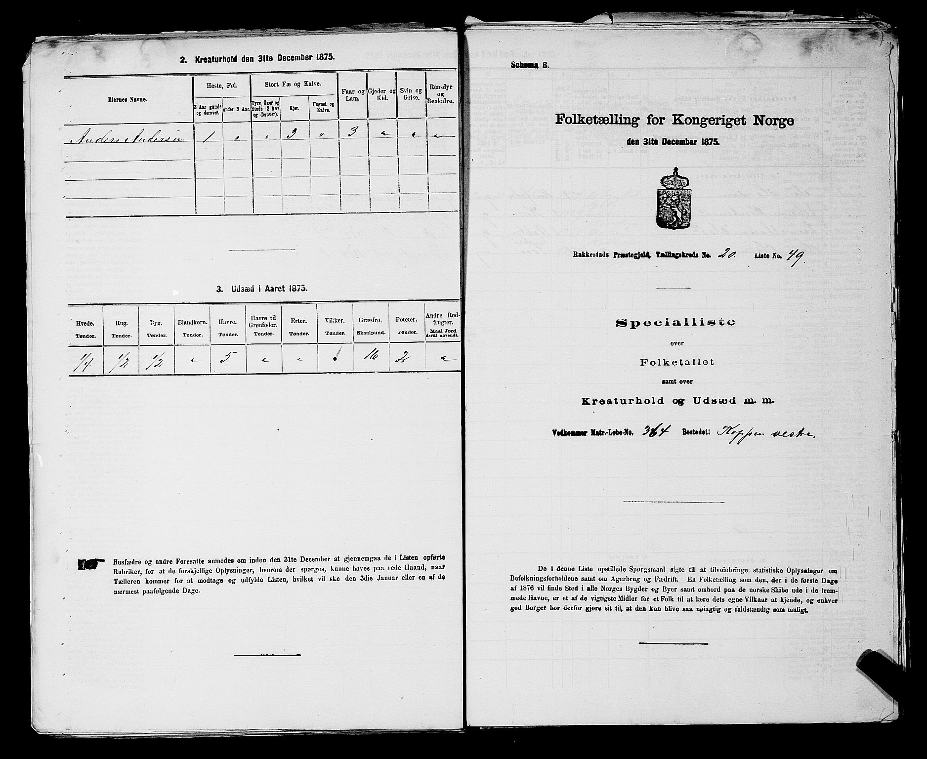 RA, 1875 census for 0128P Rakkestad, 1875, p. 2174