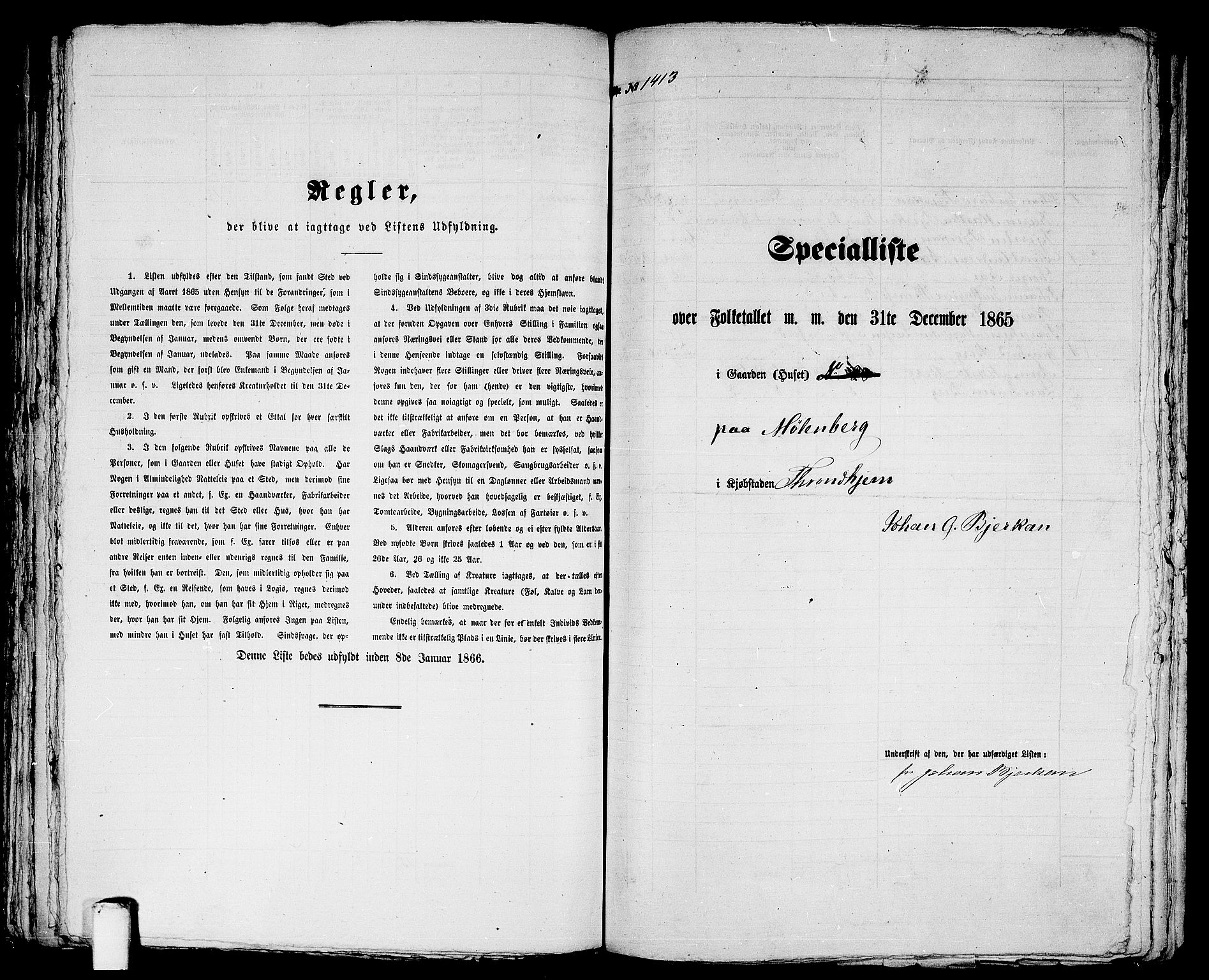 RA, 1865 census for Trondheim, 1865, p. 2925