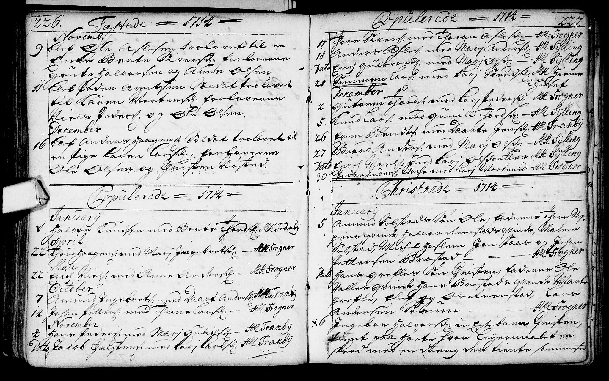 Lier kirkebøker, AV/SAKO-A-230/F/Fa/L0002: Parish register (official) no. I 2, 1701-1726, p. 226-227