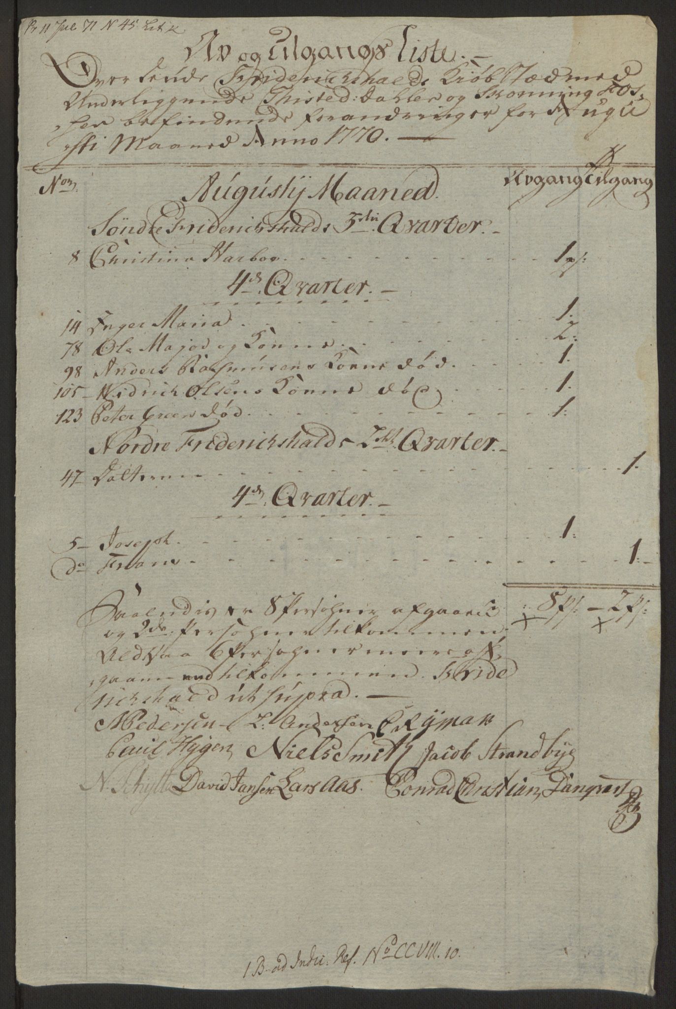 Rentekammeret inntil 1814, Reviderte regnskaper, Byregnskaper, AV/RA-EA-4066/R/Ra/L0006/0001: [A4] Kontribusjonsregnskap / Ekstraskatt, 1762-1772, p. 214