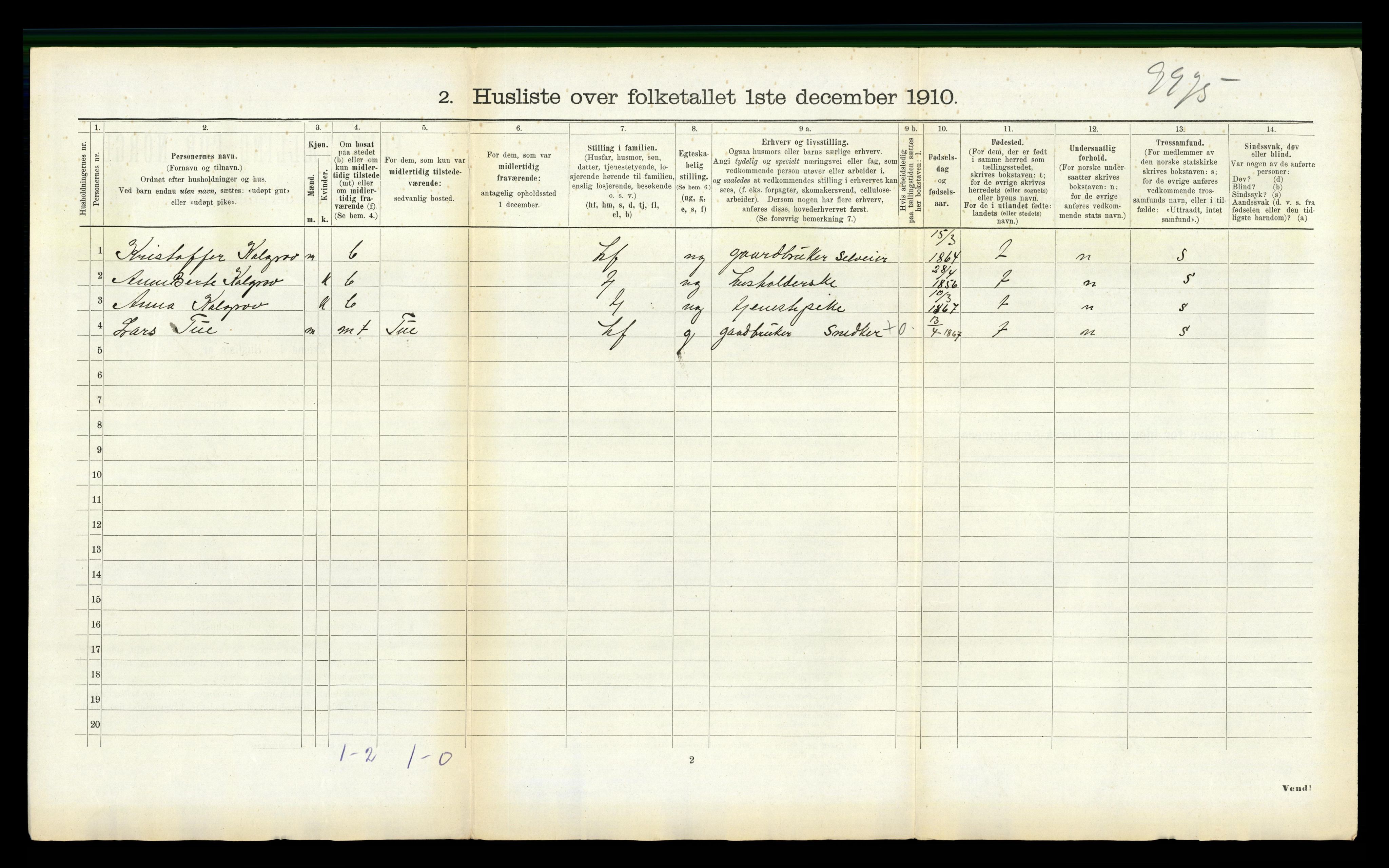 RA, 1910 census for Vanylven, 1910, p. 1158