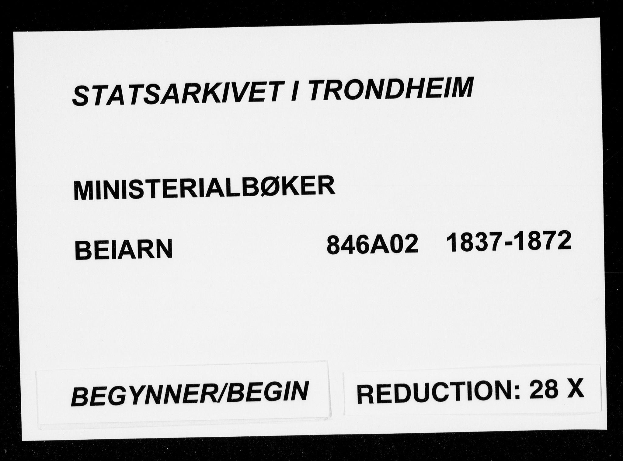 Ministerialprotokoller, klokkerbøker og fødselsregistre - Nordland, AV/SAT-A-1459/846/L0644: Parish register (official) no. 846A02, 1837-1872