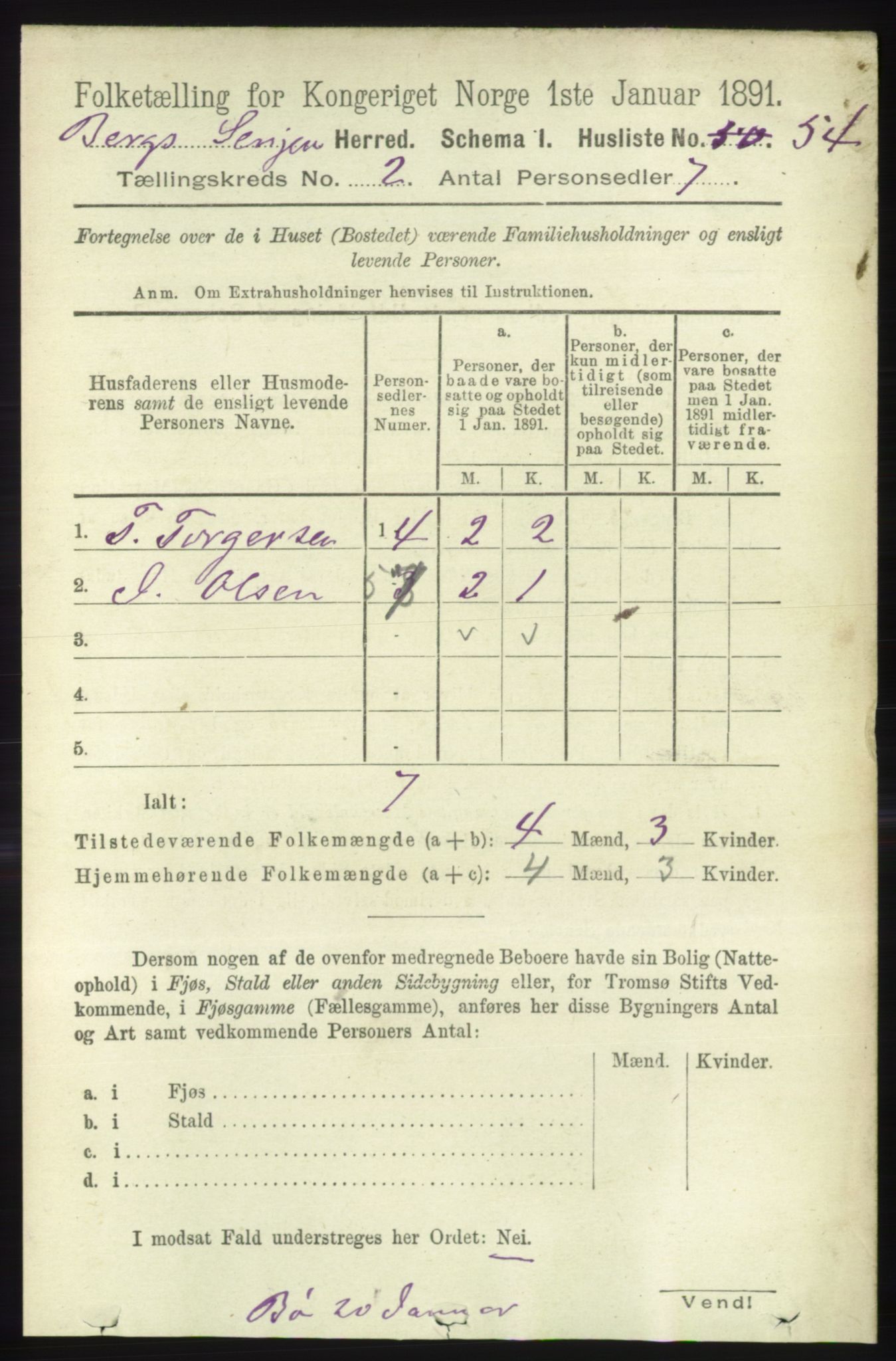 RA, 1891 census for 1929 Berg, 1891, p. 630