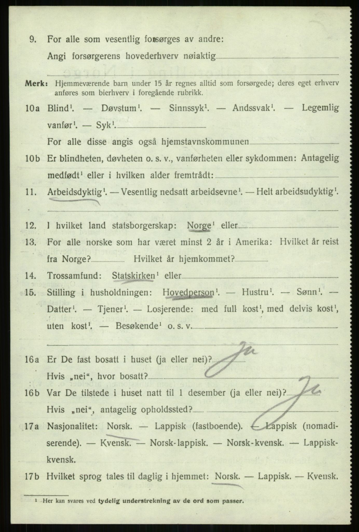 SATØ, 1920 census for Lenvik, 1920, p. 12245