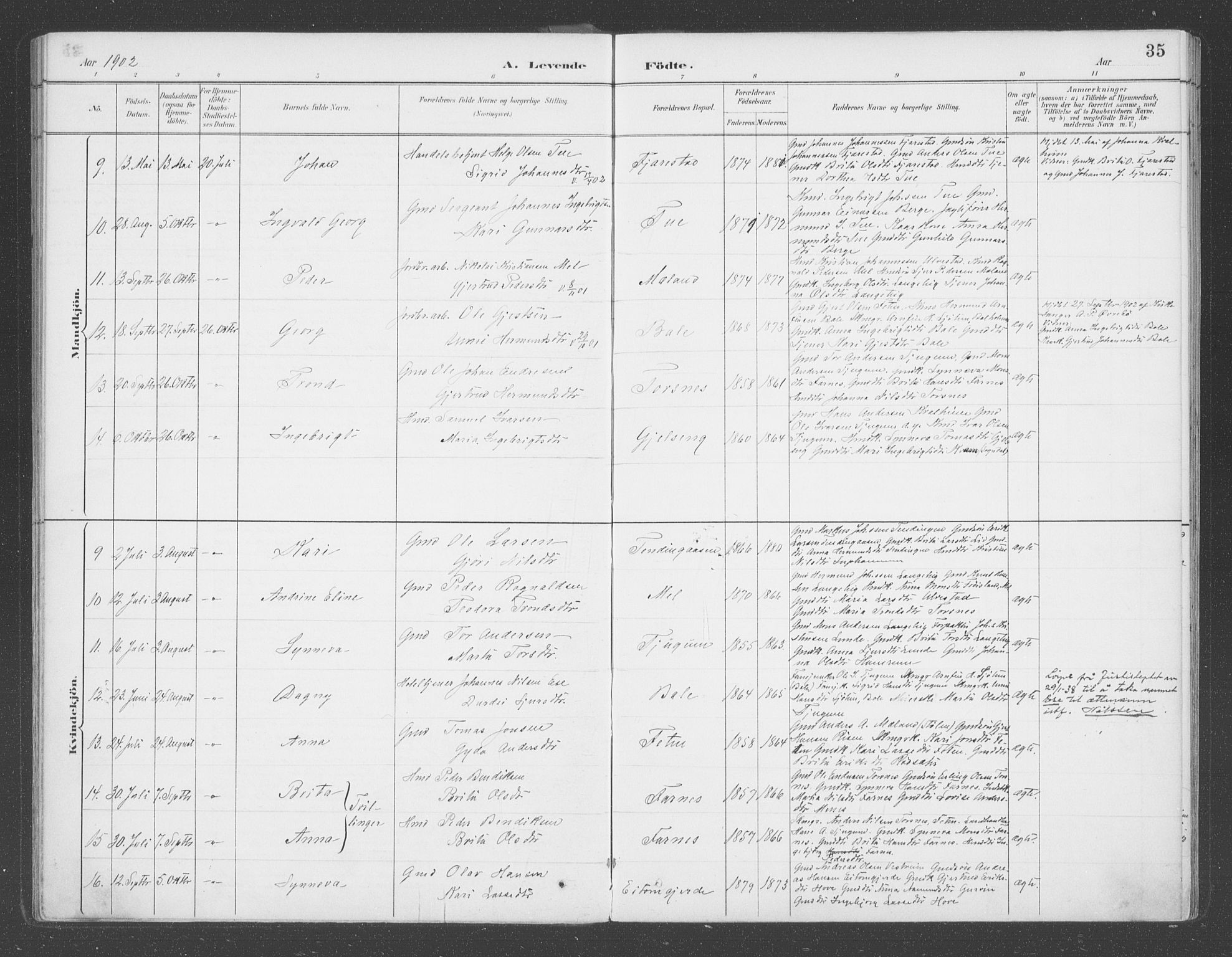 Balestrand sokneprestembete, SAB/A-79601/H/Haa/Haab/L0001: Parish register (official) no. B  1, 1889-1910, p. 35