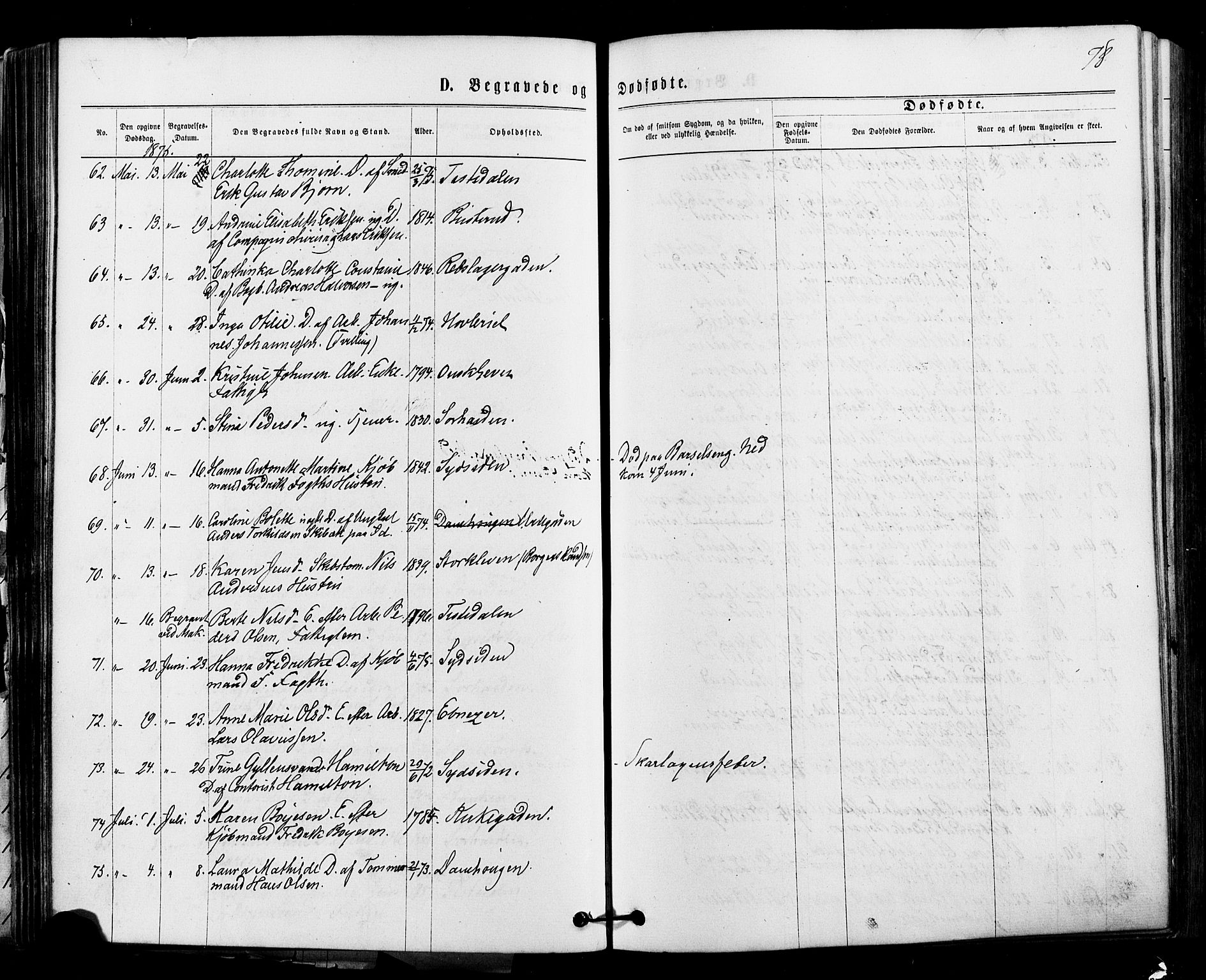 Halden prestekontor Kirkebøker, AV/SAO-A-10909/F/Fa/L0010: Parish register (official) no. I 10, 1866-1877, p. 78