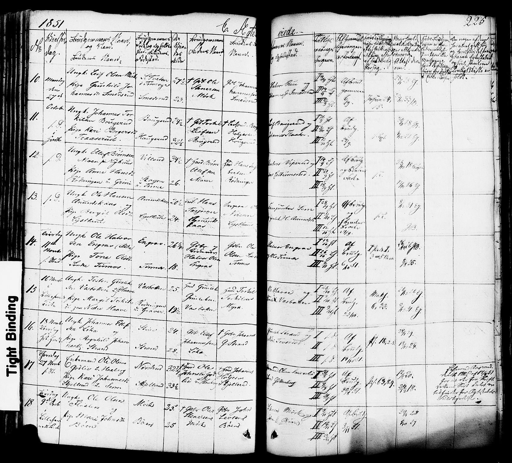 Heddal kirkebøker, AV/SAKO-A-268/F/Fa/L0006: Parish register (official) no. I 6, 1837-1854, p. 225