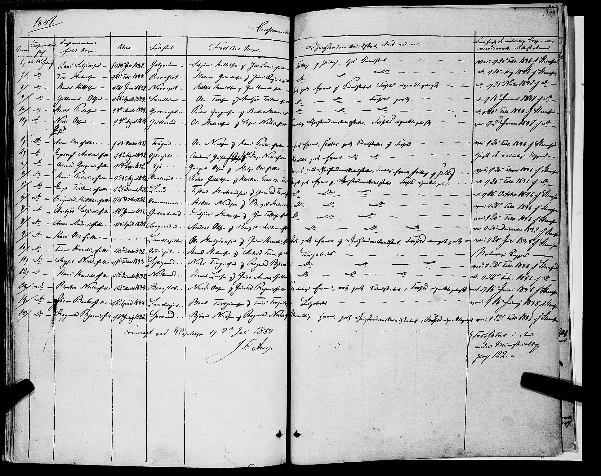 Rollag kirkebøker, AV/SAKO-A-240/F/Fa/L0007: Parish register (official) no. I 7, 1828-1847, p. 383