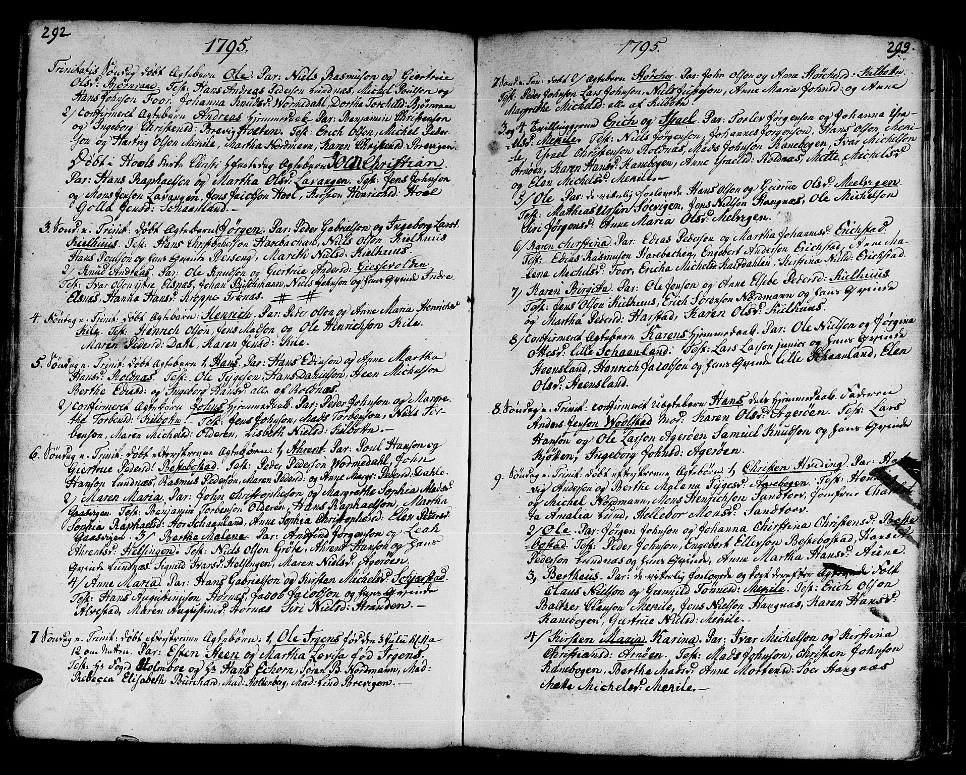 Trondenes sokneprestkontor, AV/SATØ-S-1319/H/Ha/L0003kirke: Parish register (official) no. 3, 1783-1803, p. 292-293
