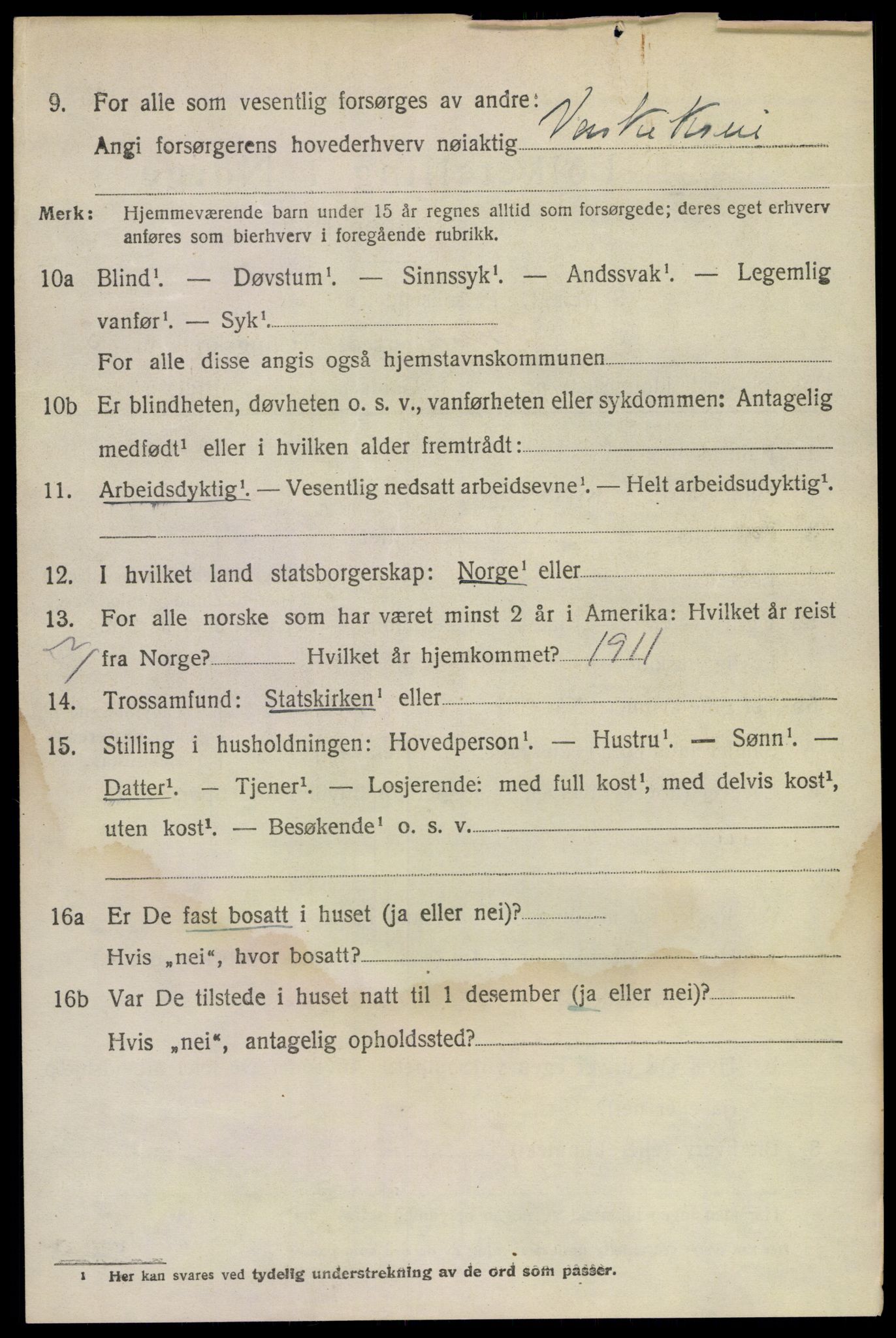 SAKO, 1920 census for Sandeherred, 1920, p. 19819