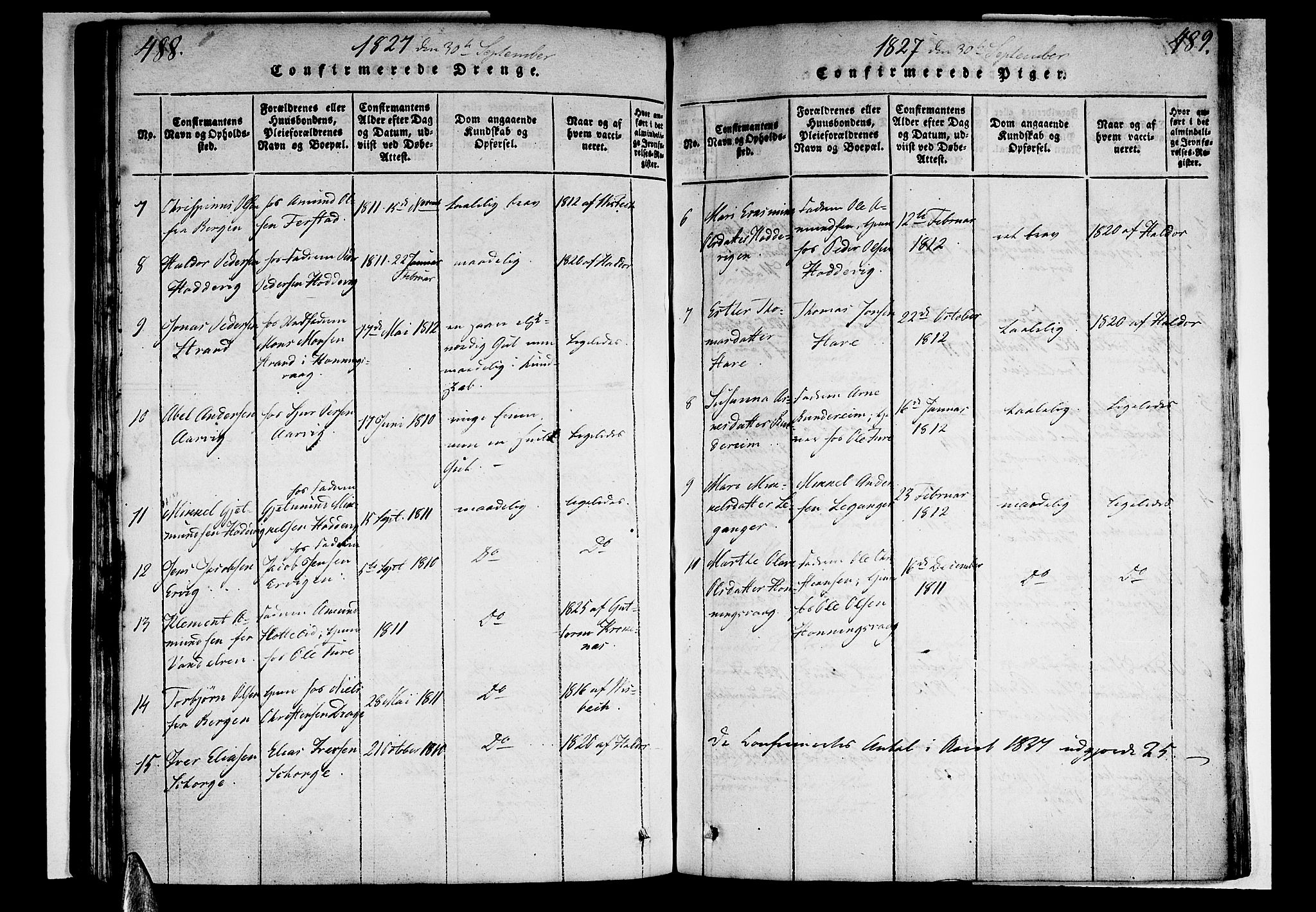 Selje sokneprestembete, AV/SAB-A-99938/H/Ha/Haa/Haaa: Parish register (official) no. A 8, 1816-1828, p. 488-489