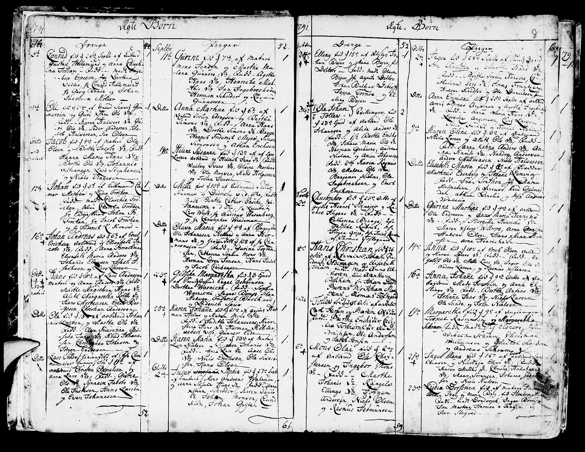 Korskirken sokneprestembete, SAB/A-76101/H/Haa/L0006: Parish register (official) no. A 6, 1790-1820, p. 8