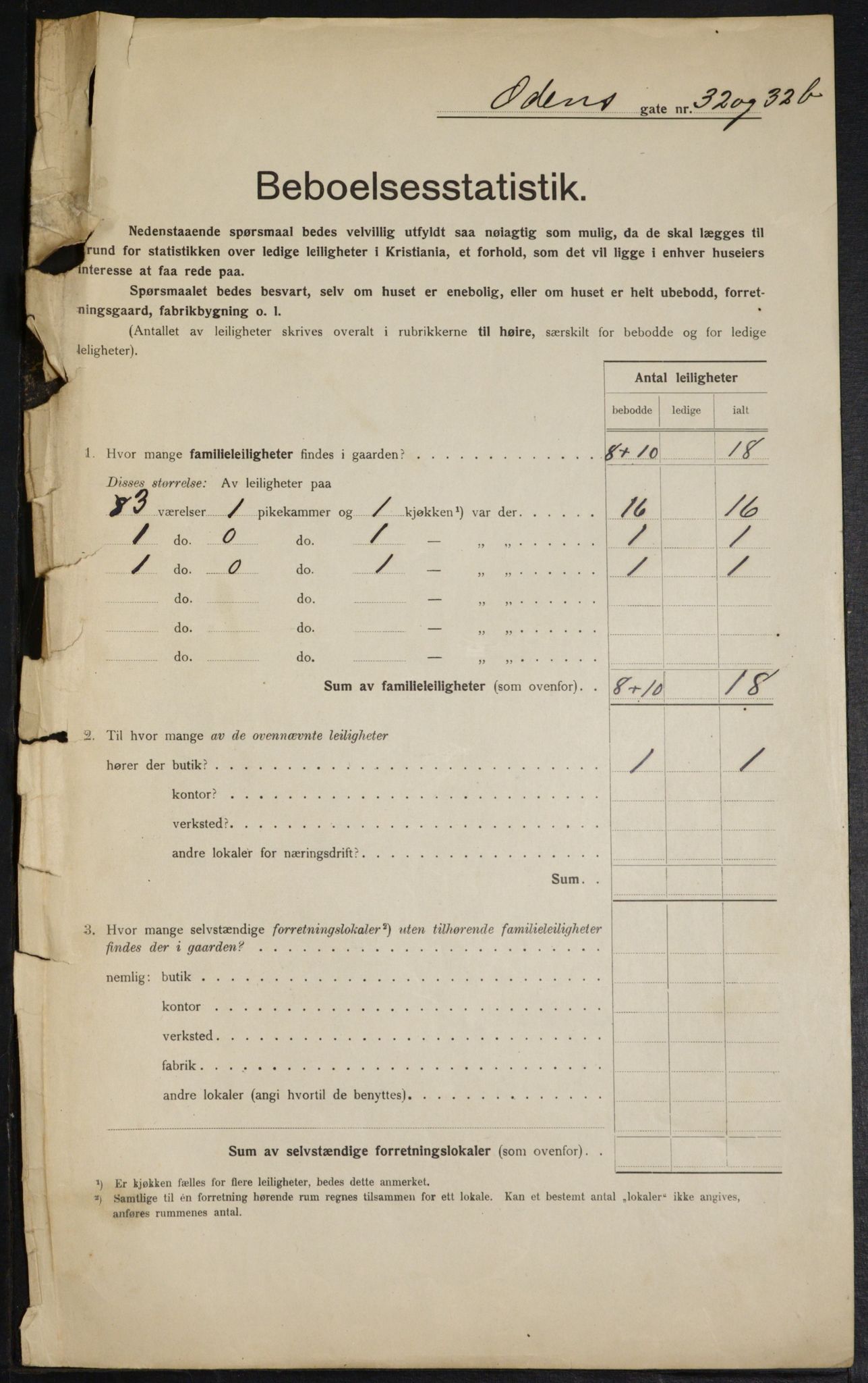 OBA, Municipal Census 1915 for Kristiania, 1915, p. 74457