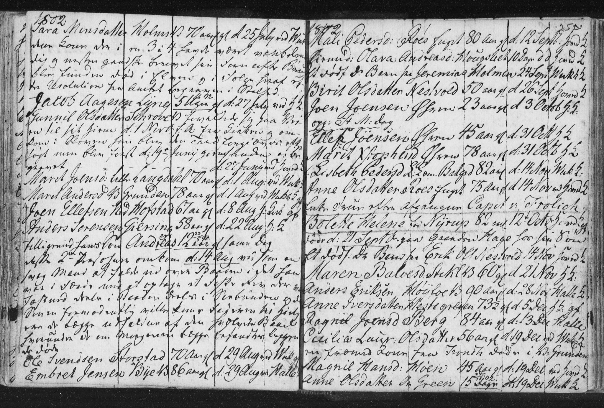 Ministerialprotokoller, klokkerbøker og fødselsregistre - Nord-Trøndelag, AV/SAT-A-1458/723/L0232: Parish register (official) no. 723A03, 1781-1804, p. 252