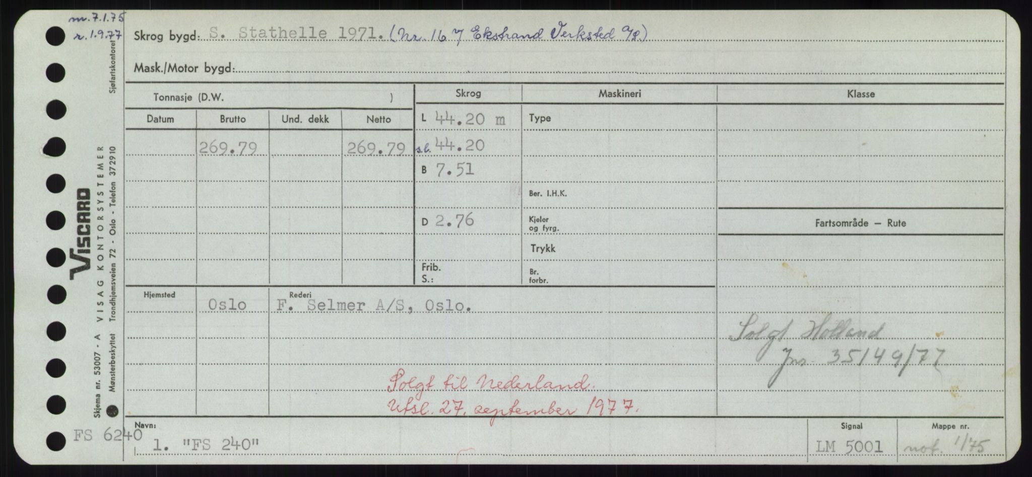 Sjøfartsdirektoratet med forløpere, Skipsmålingen, RA/S-1627/H/Hd/L0010: Fartøy, F-Fjø, p. 19