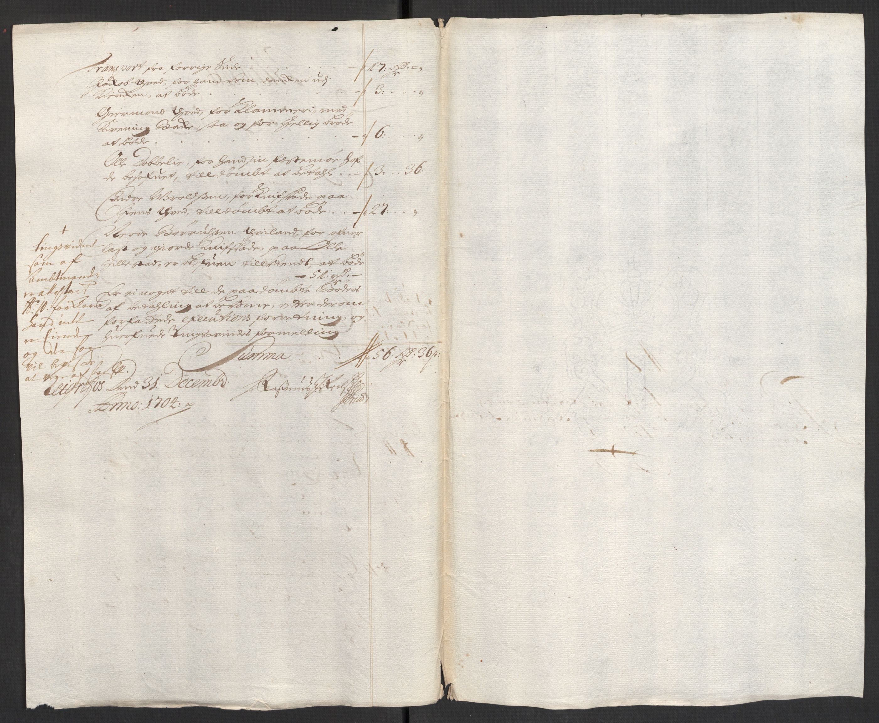 Rentekammeret inntil 1814, Reviderte regnskaper, Fogderegnskap, AV/RA-EA-4092/R40/L2447: Fogderegnskap Råbyggelag, 1703-1705, p. 248