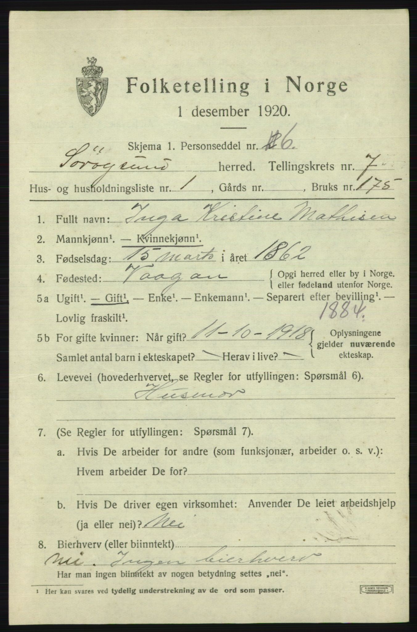 SATØ, 1920 census for Sørøysund rural district, 1920, p. 2792