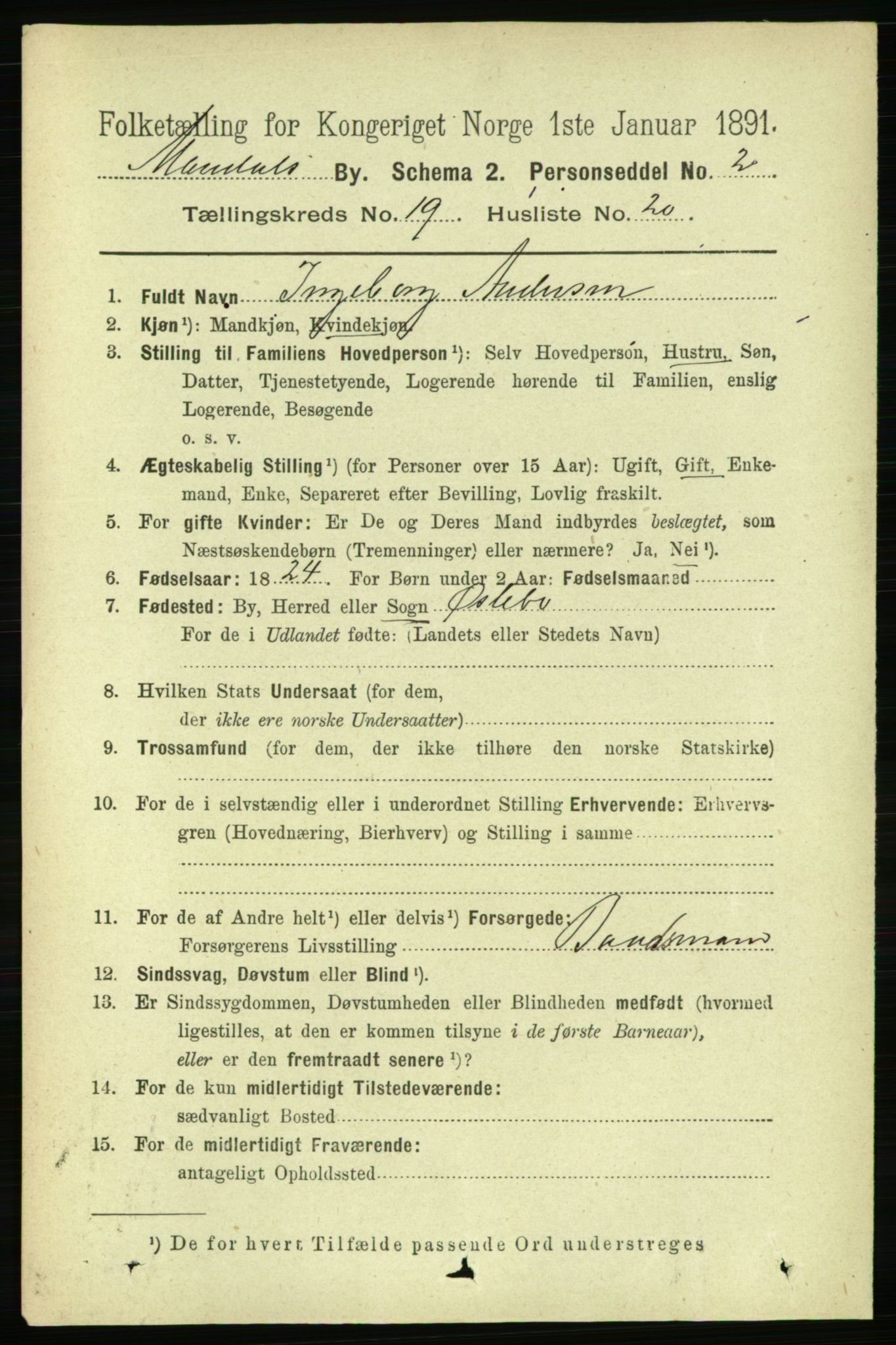 RA, 1891 census for 1002 Mandal, 1891, p. 3941