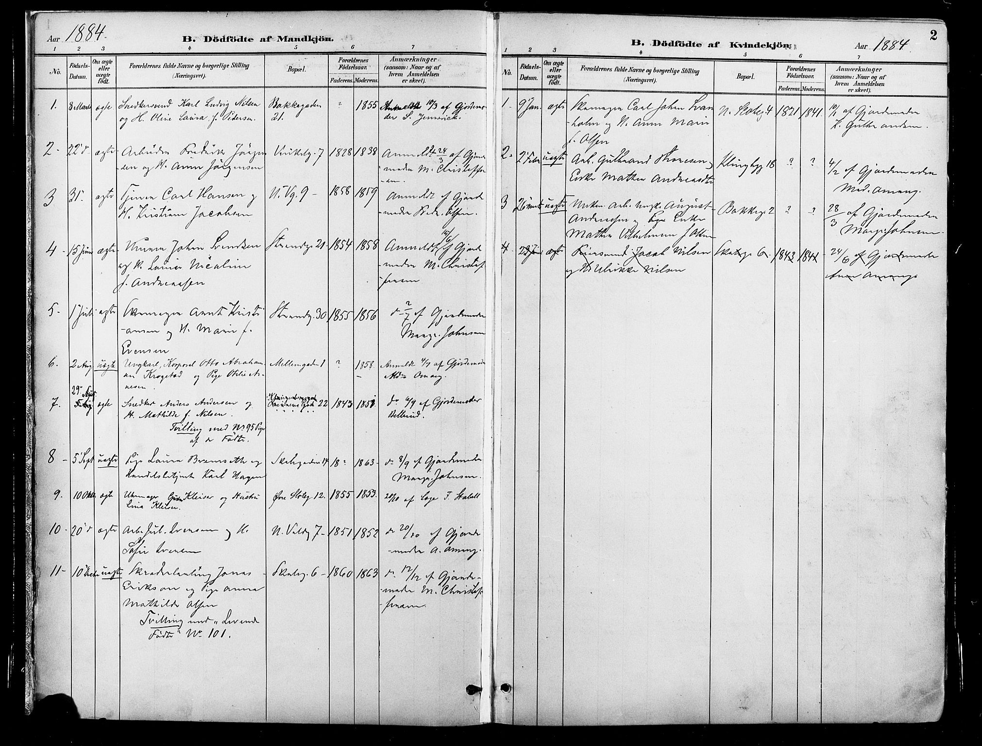 Johannes prestekontor Kirkebøker, SAO/A-10852/F/Fa/L0004: Parish register (official) no. 4, 1883-1907, p. 2