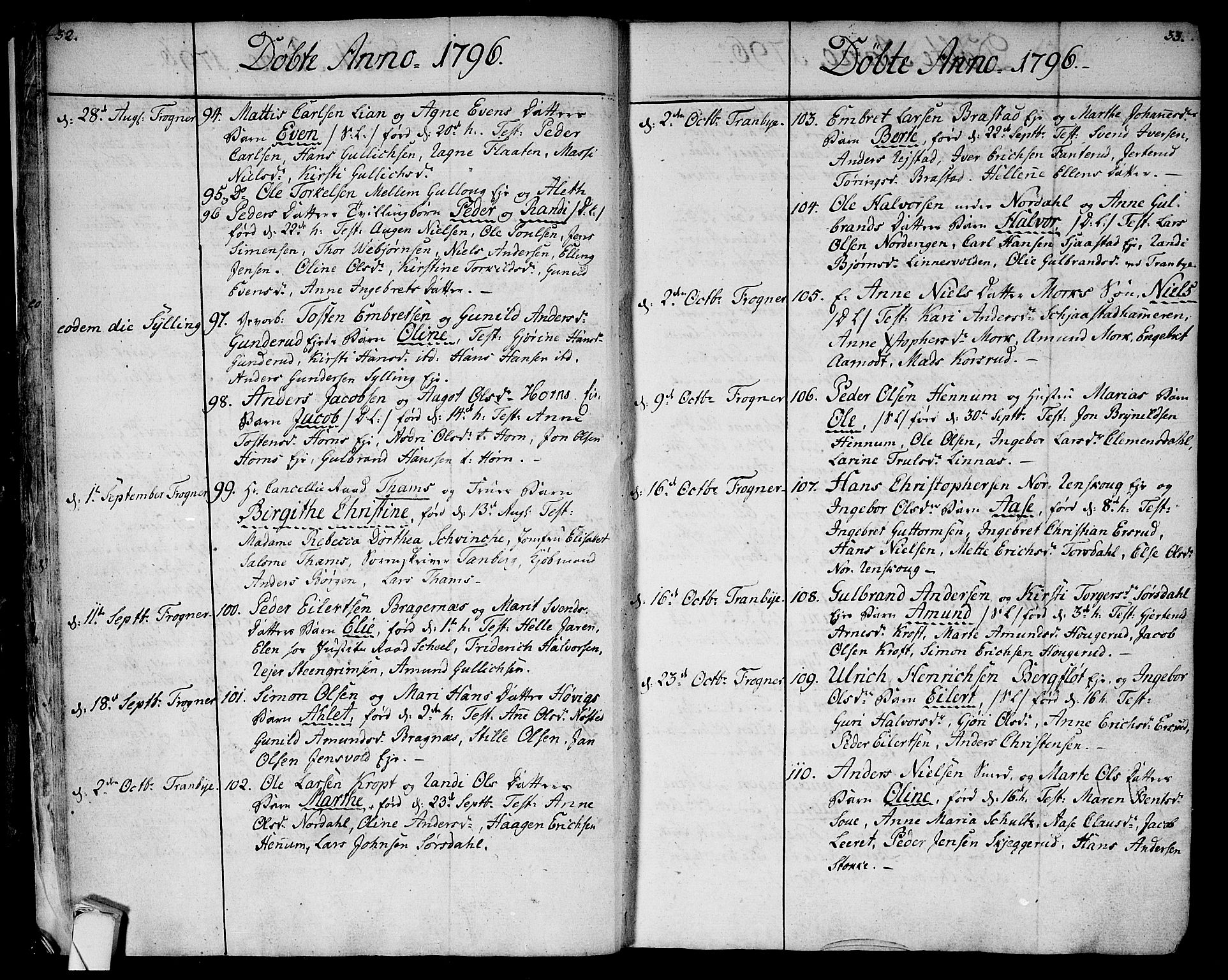 Lier kirkebøker, SAKO/A-230/F/Fa/L0007: Parish register (official) no. I 7, 1794-1813, p. 32-33