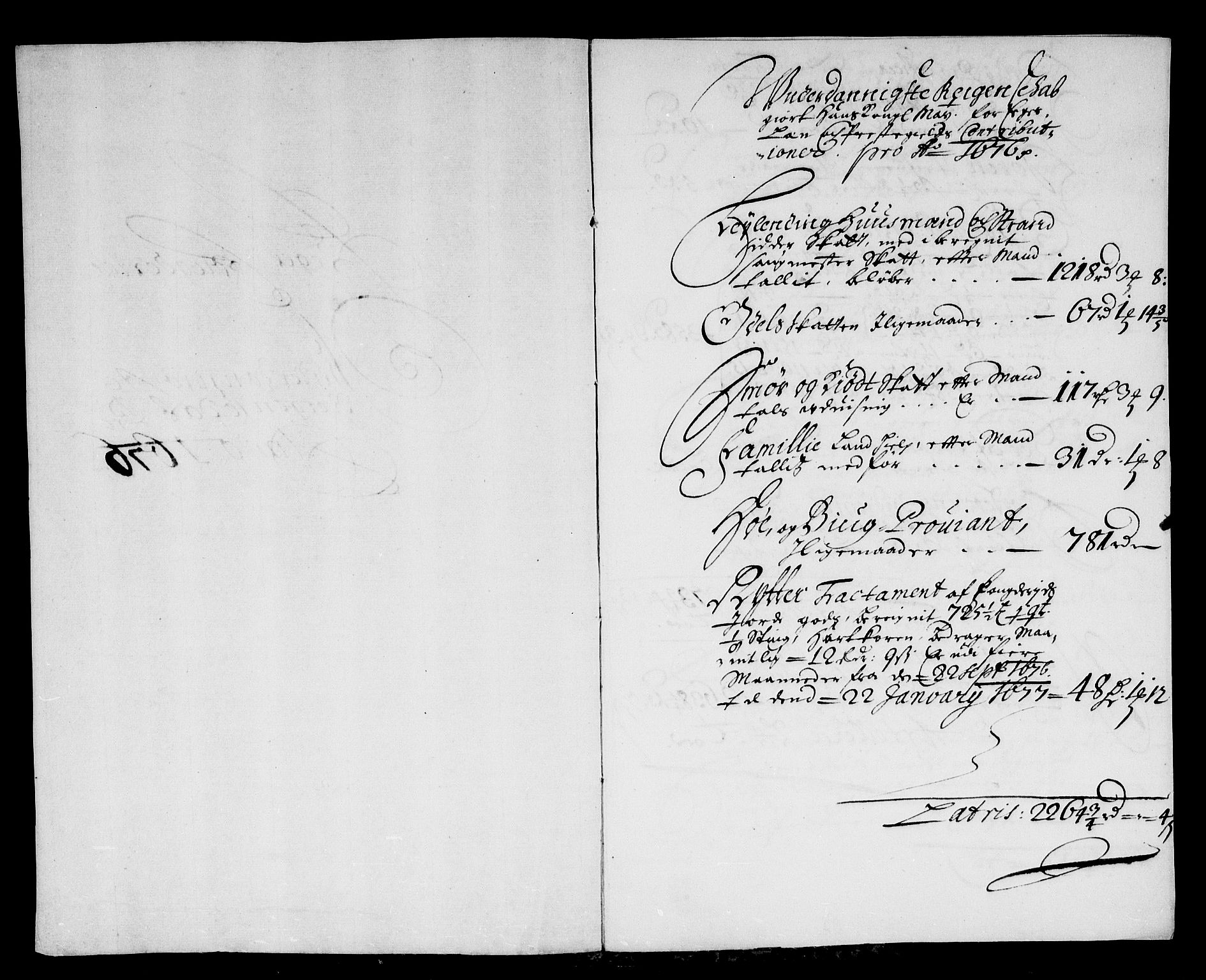Rentekammeret inntil 1814, Reviderte regnskaper, Stiftamtstueregnskaper, Landkommissariatet på Akershus og Akershus stiftamt, AV/RA-EA-5869/R/Rb/L0118: Akershus stiftamt, 1676