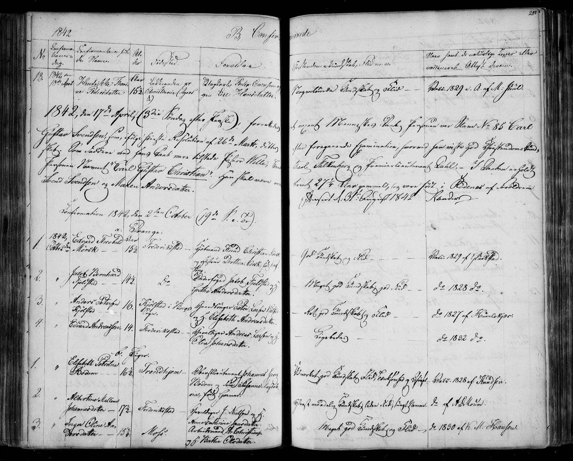 Fredrikstad prestekontor Kirkebøker, AV/SAO-A-11082/F/Fa/L0005: Parish register (official) no. 5, 1835-1856, p. 207