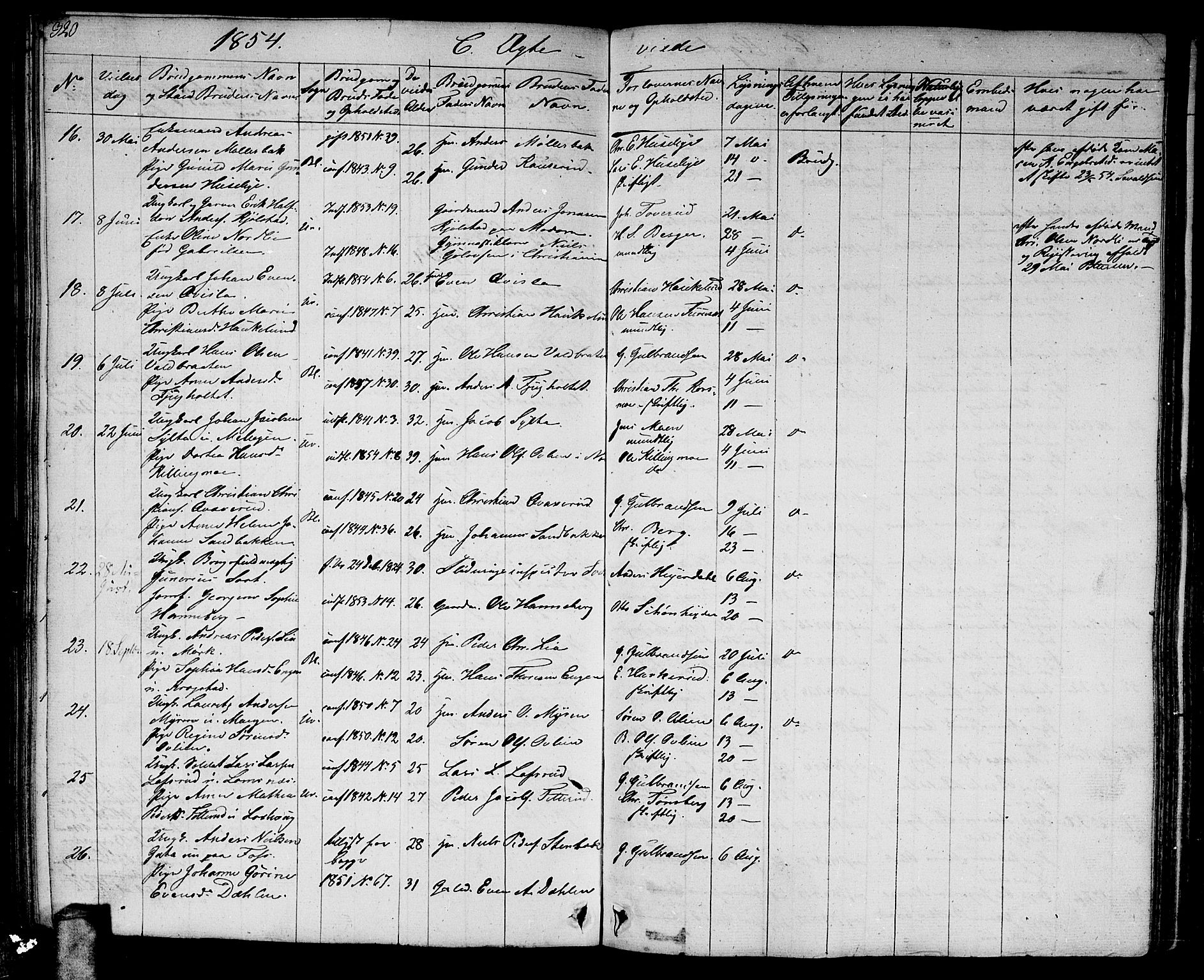 Aurskog prestekontor Kirkebøker, AV/SAO-A-10304a/G/Ga/L0002: Parish register (copy) no. I 2, 1829-1857, p. 320