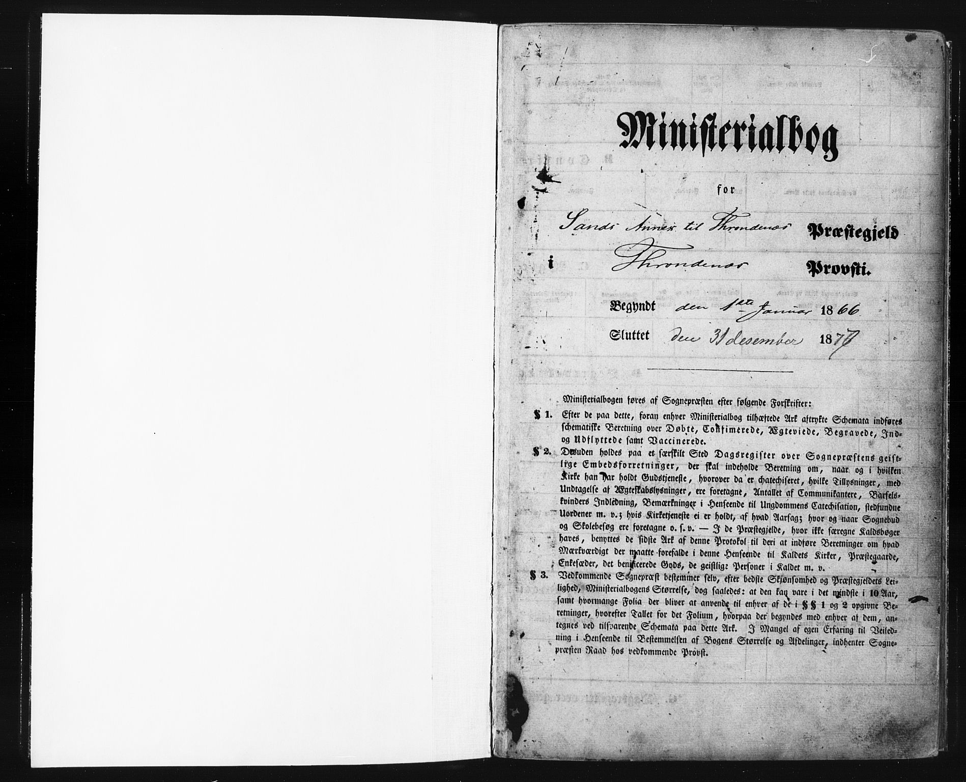 Sand/Bjarkøy sokneprestkontor, AV/SATØ-S-0811/I/Ia/Iab/L0001klokker: Parish register (copy) no. 1, 1866-1877