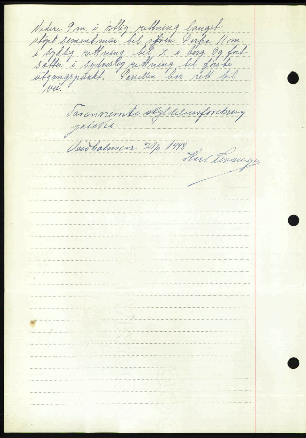 Nordmøre sorenskriveri, AV/SAT-A-4132/1/2/2Ca: Mortgage book no. A109, 1948-1948, Diary no: : 3027/1948